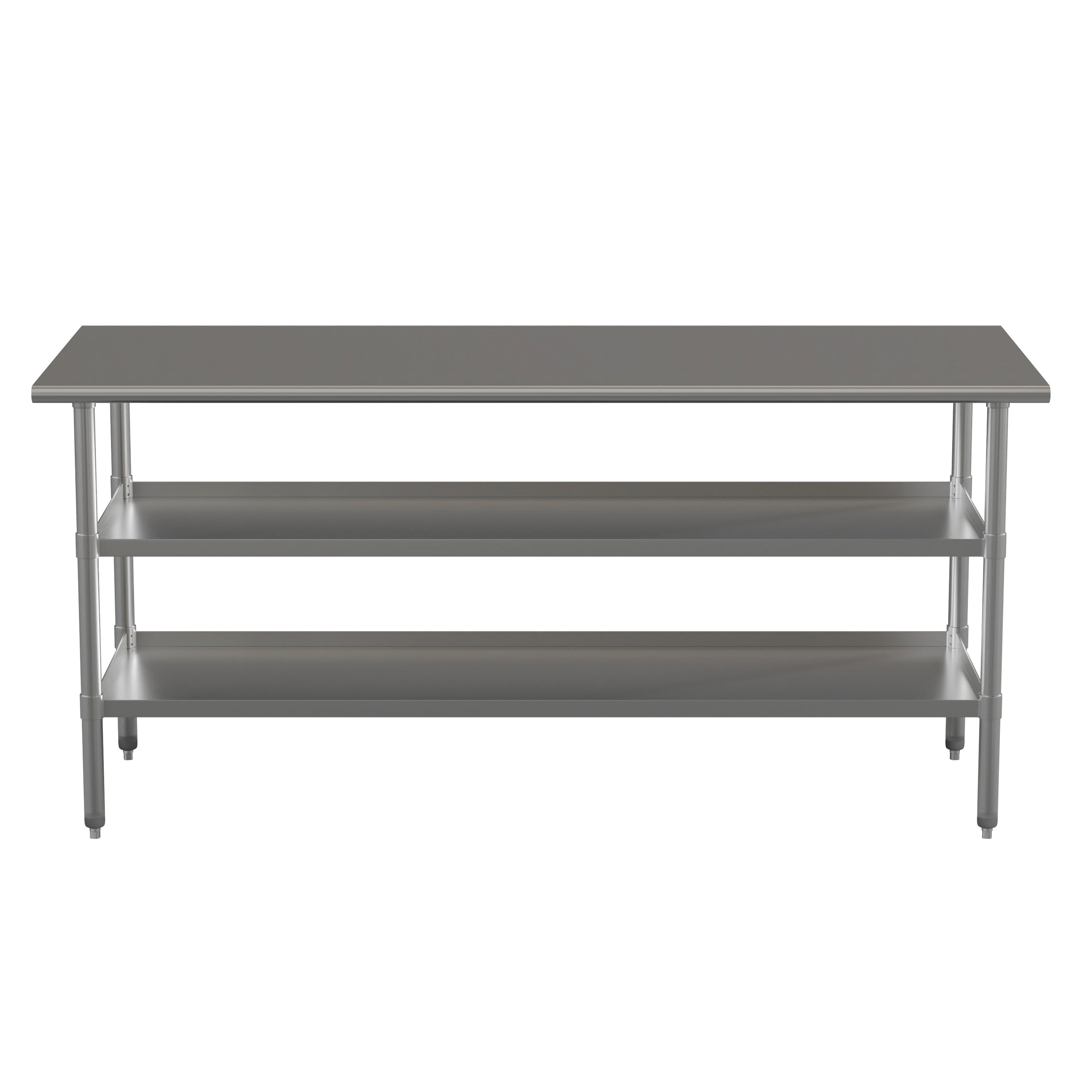 Stainless Steel 18 Gauge Work Table with 2 Undershelves - NSF Certified-Stainless Steel WorkTable-Flash Furniture-Wall2Wall Furnishings