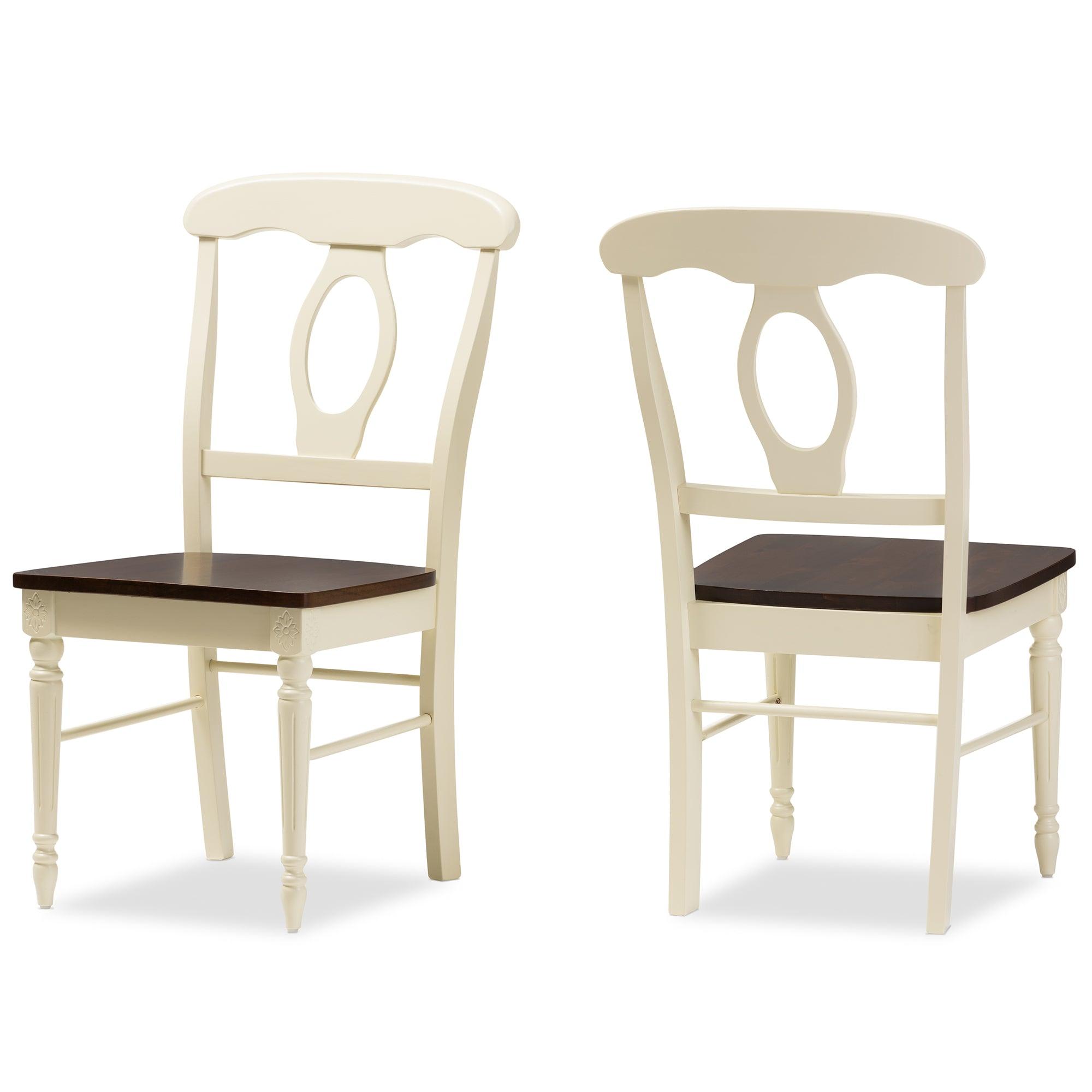 Napoleon French Country Cottage Buttermilk and "Cherry" Finishing Wood 5-Piece Dining Set