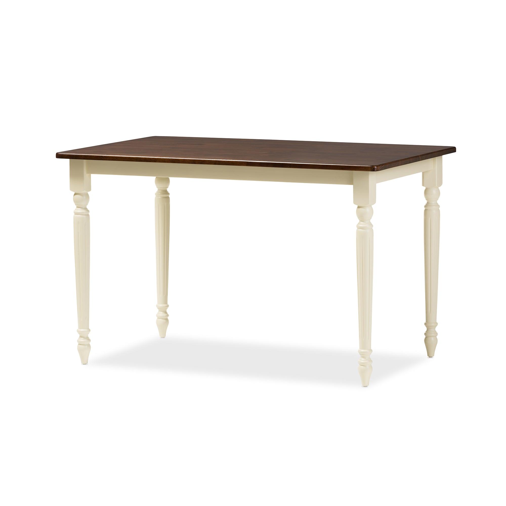 Napoleon French Country Cottage Buttermilk and "Cherry" Finishing Wood 5-Piece Dining Set