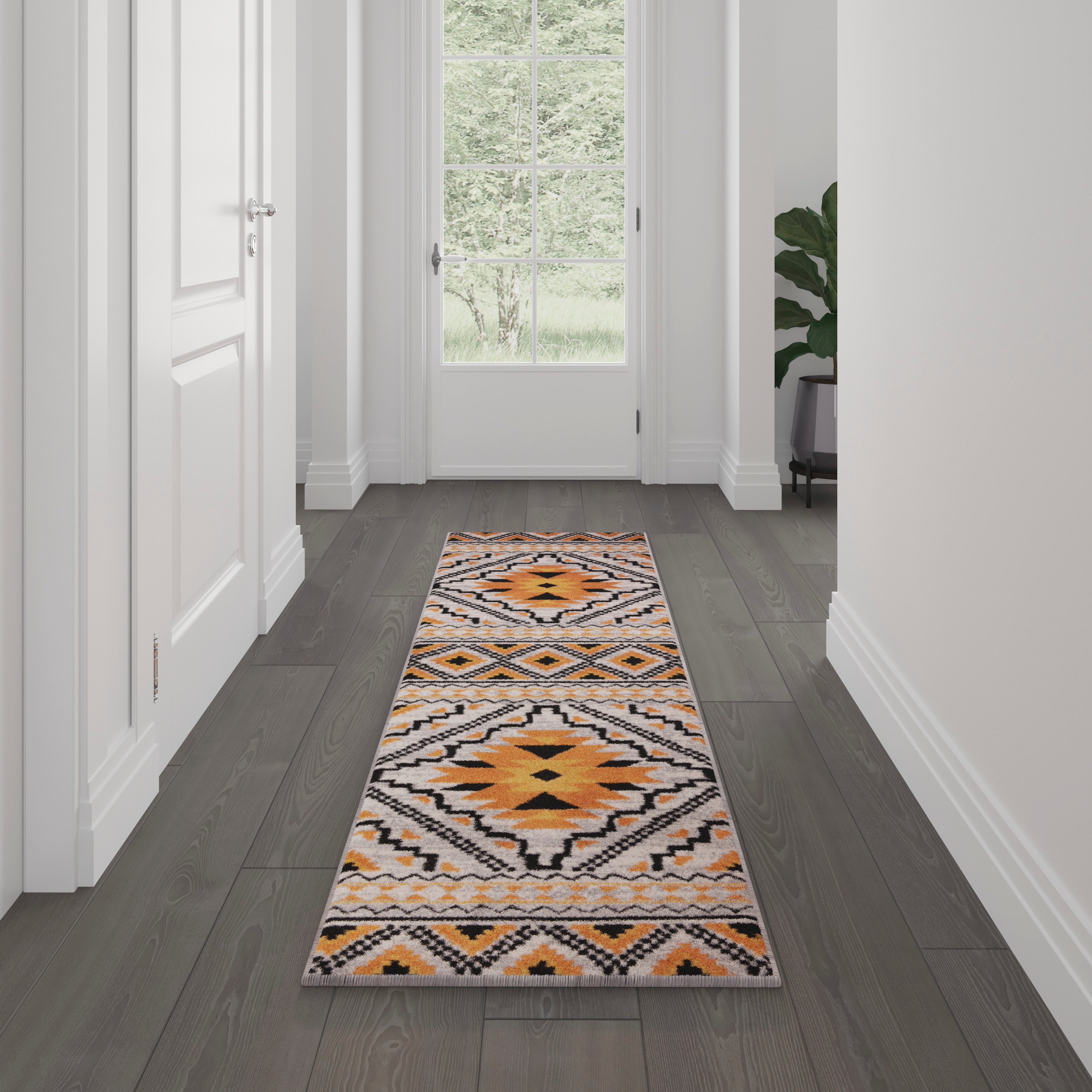 Payson Collection Southwestern Area Rug - Olefin Rug with Cotton Backing - Entryway, Living Room, Bedroom-Indoor Area Rug-Flash Furniture-Wall2Wall Furnishings