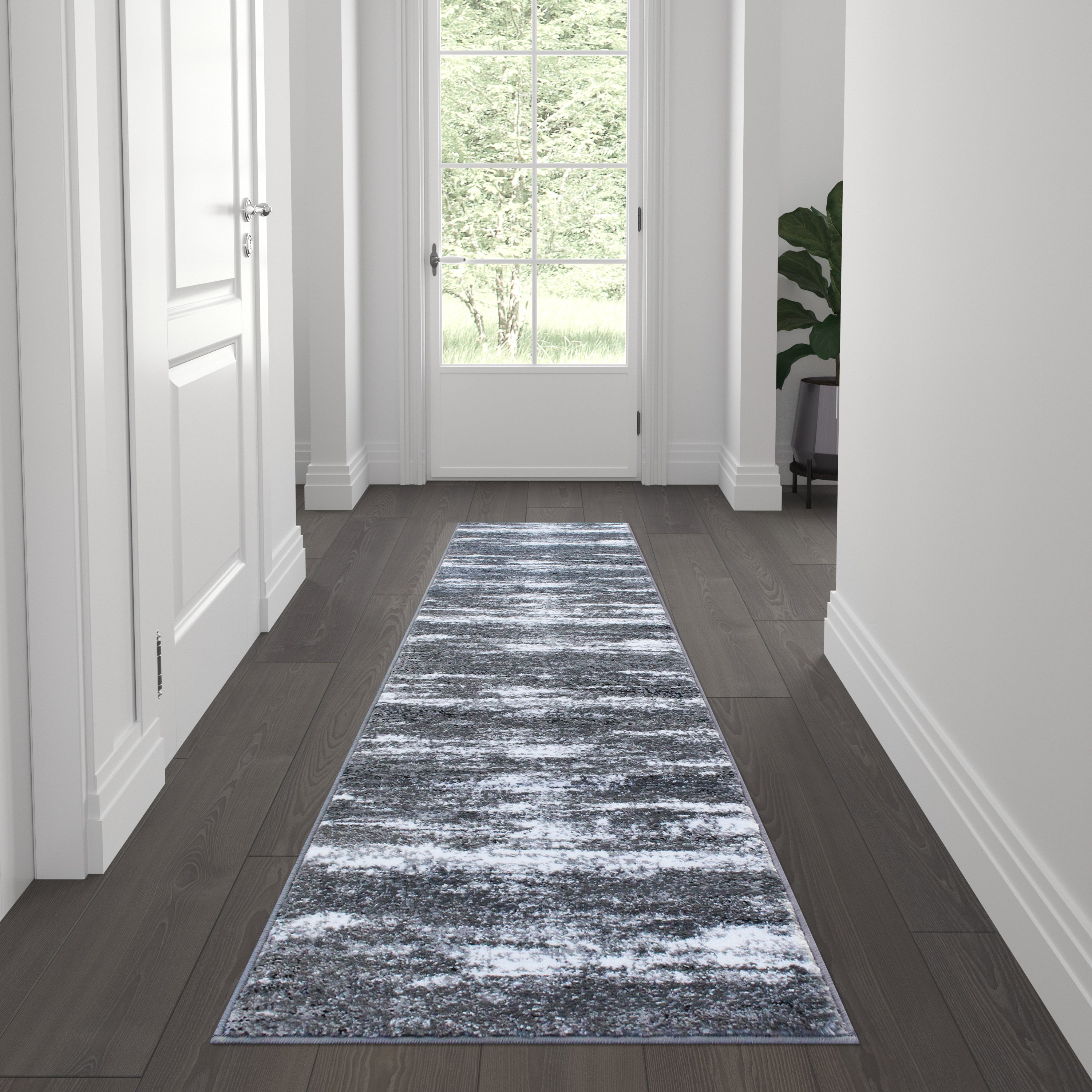 Marian Collection Distressed Olefin Area Rug with Jute Backing for Entryway, Living Room, Bedroom-Indoor Area Rug-Flash Furniture-Wall2Wall Furnishings