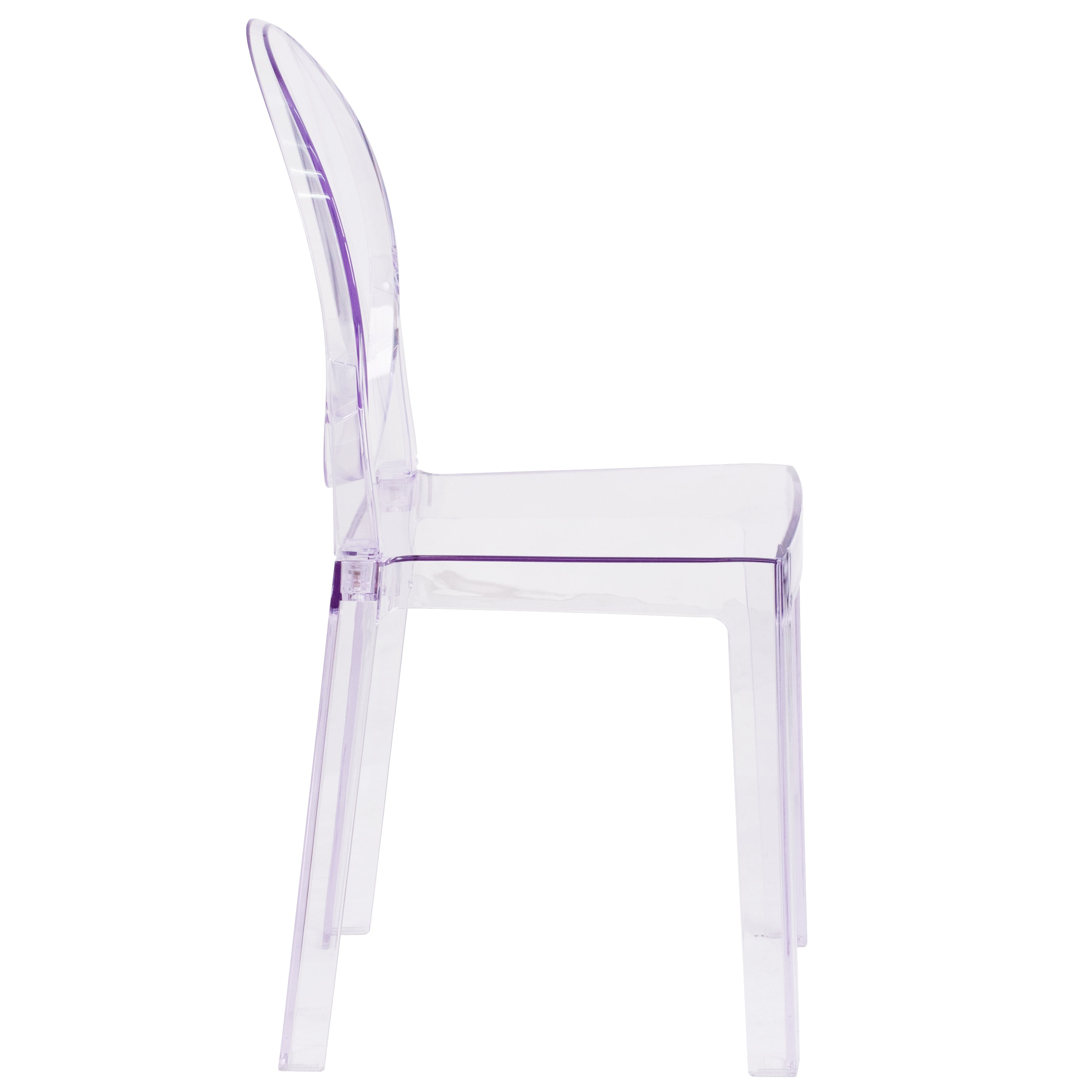 Ghost Chair with Oval Back-Accent Chair-Flash Furniture-Wall2Wall Furnishings