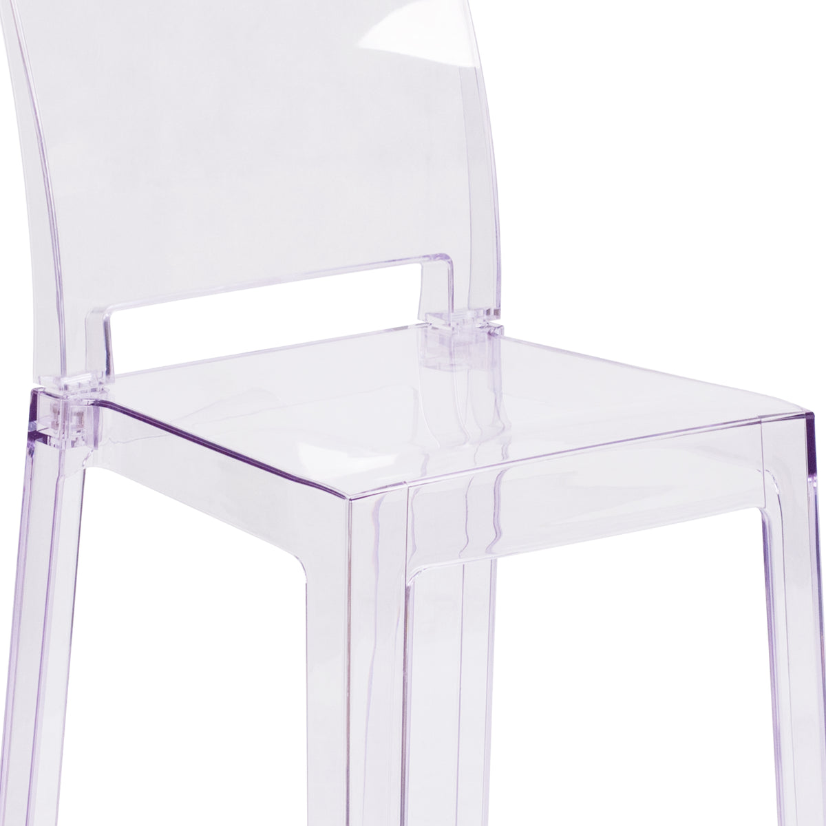 Ghost Chair with Square Back