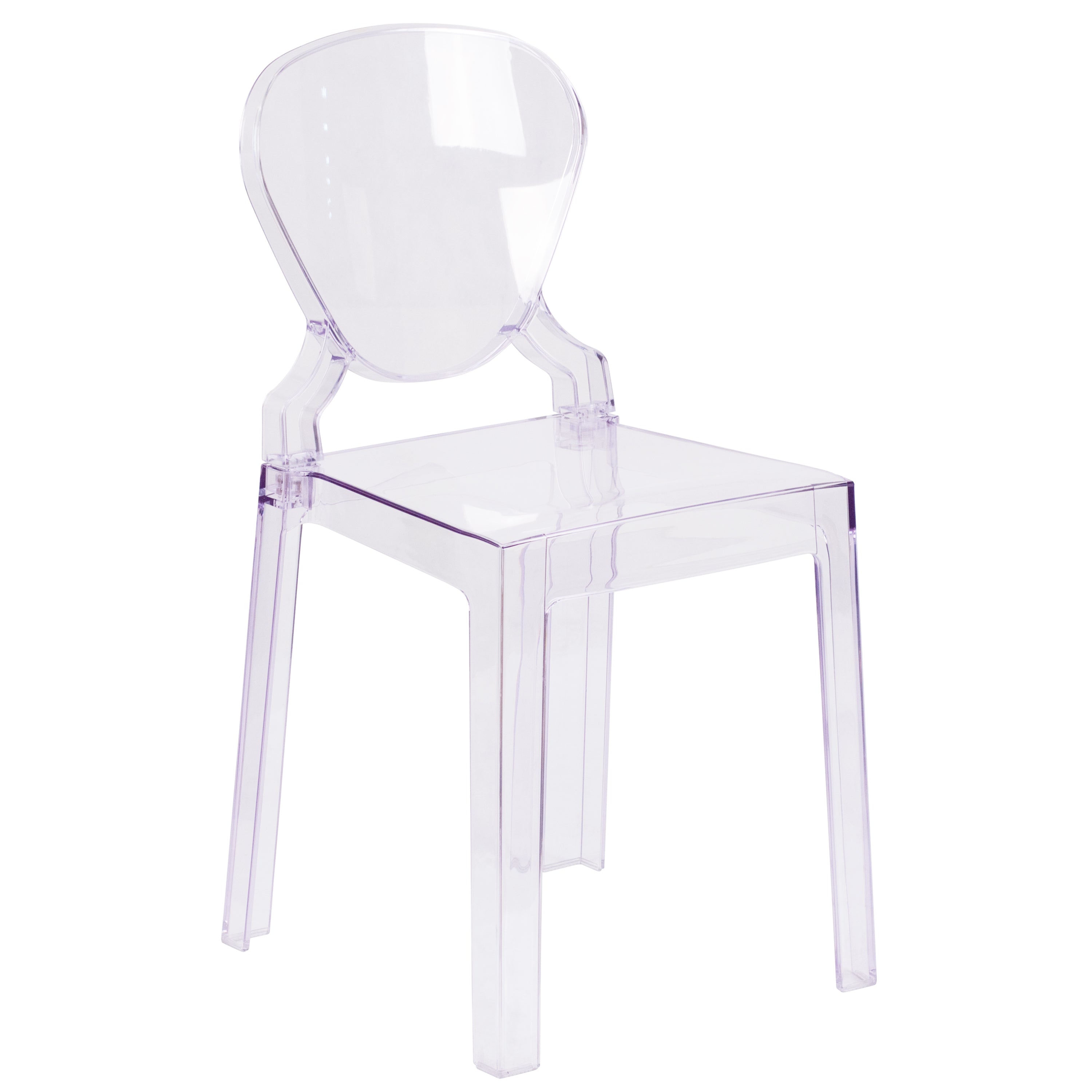 Ghost Chair with Tear Back-Accent Chair-Flash Furniture-Wall2Wall Furnishings