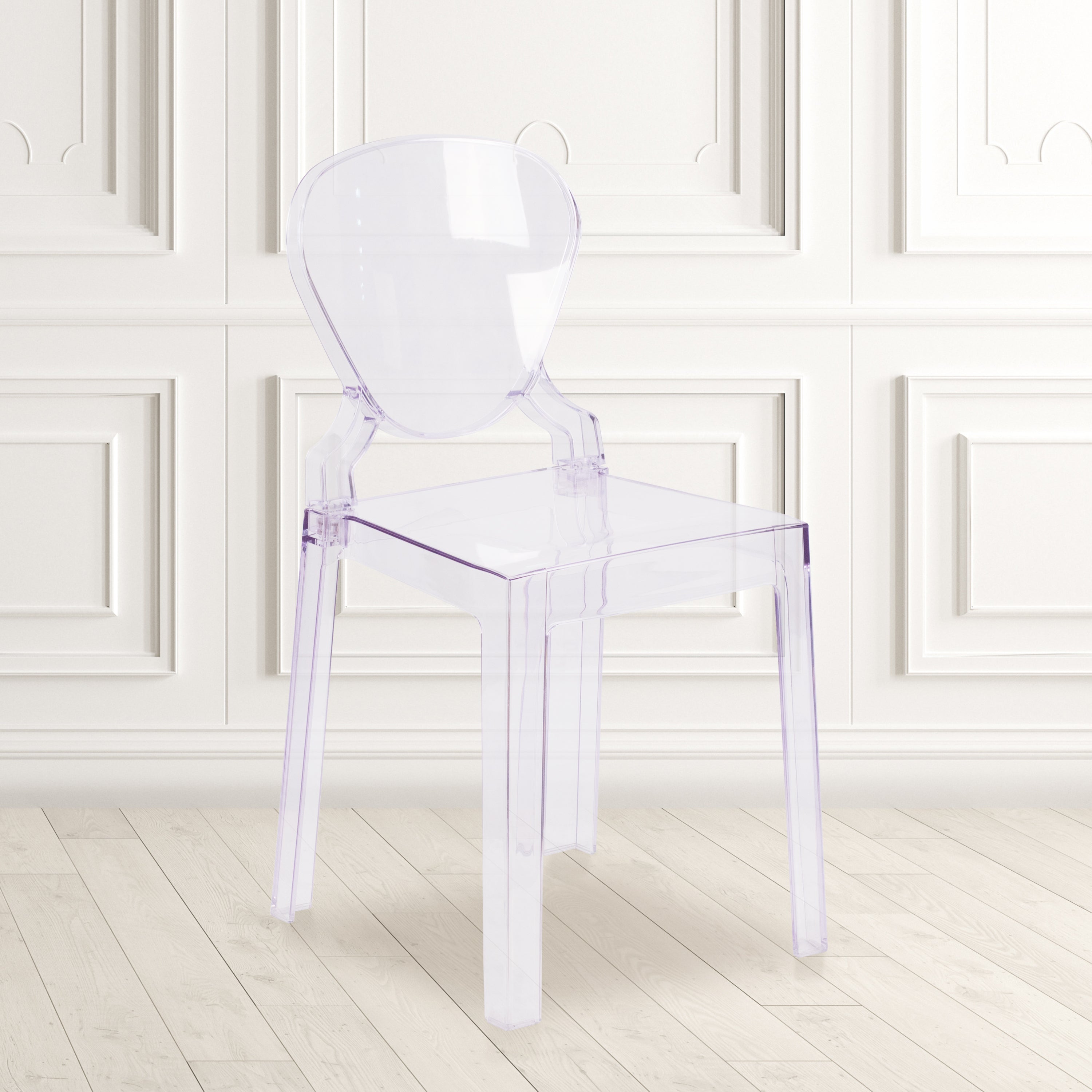 Ghost Chair with Tear Back-Accent Chair-Flash Furniture-Wall2Wall Furnishings