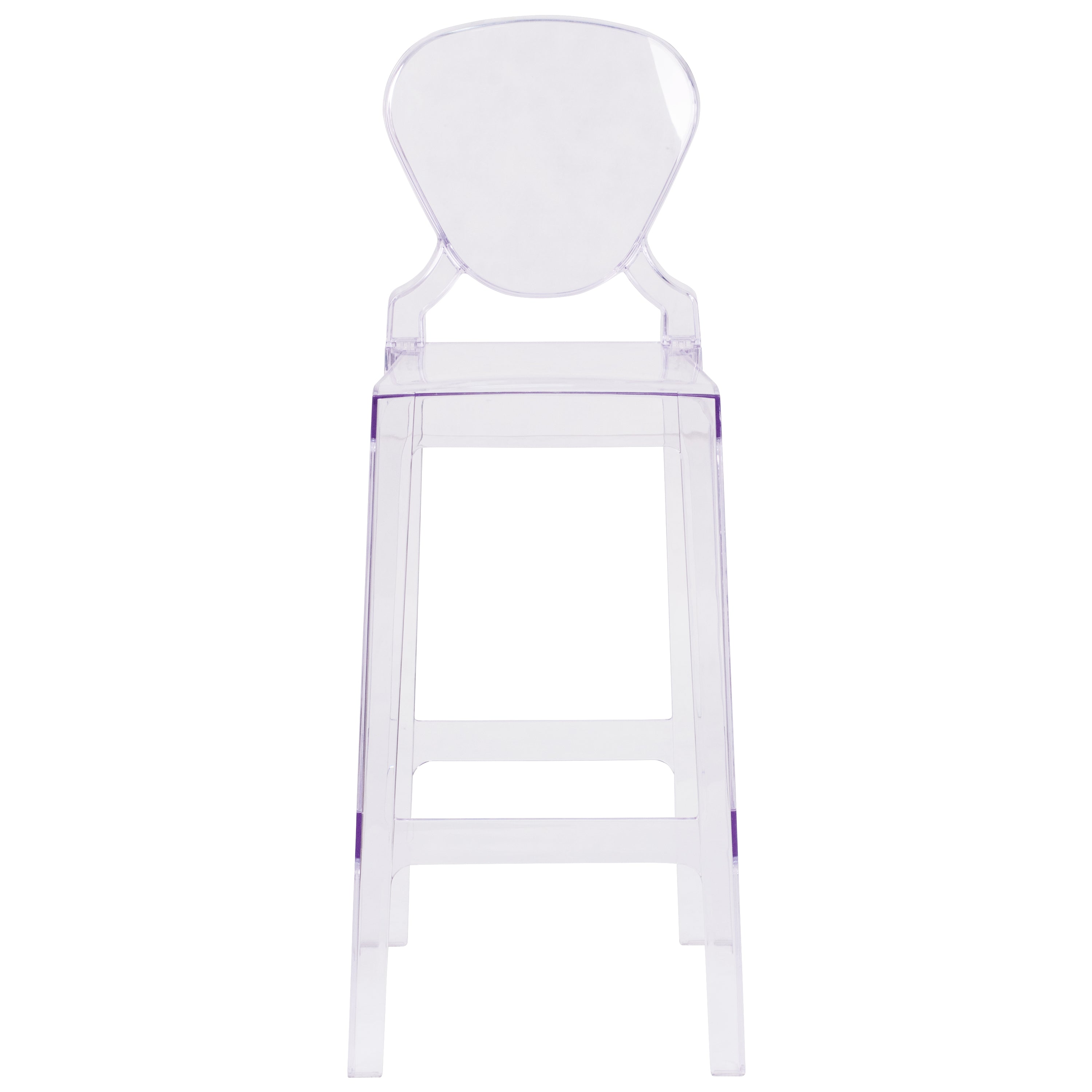 Ghost Barstool in Transparent Crystal with Tear Back