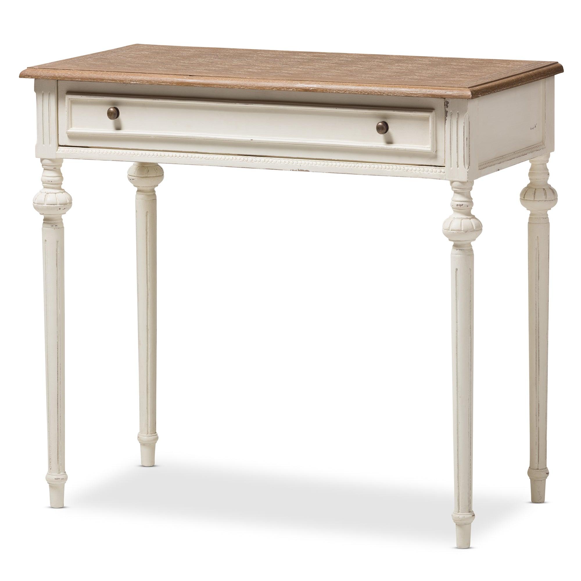 Marquetterie French Provincial Weathered and wash Writing Desk