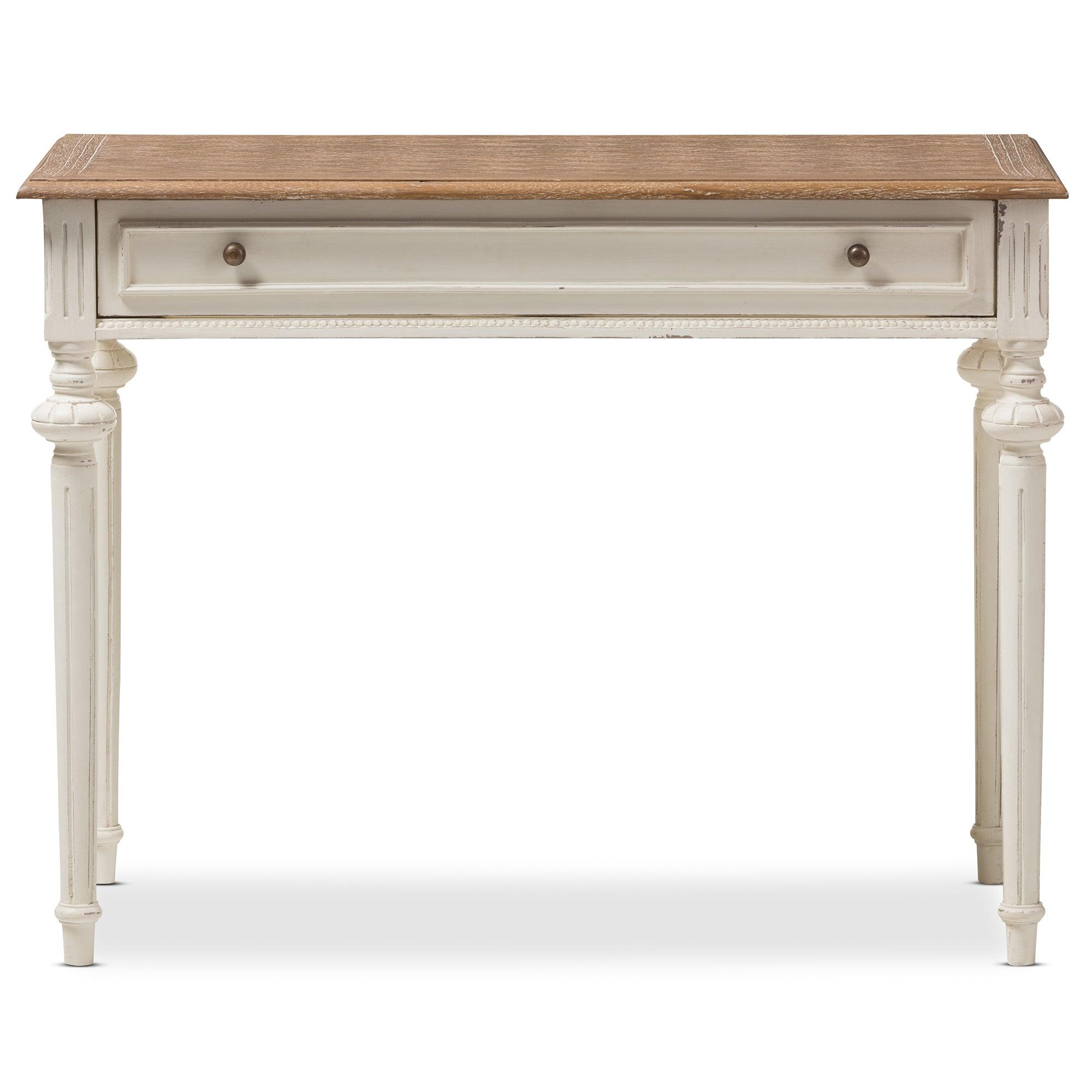 Marquetterie French Provincial Weathered and wash Writing Desk