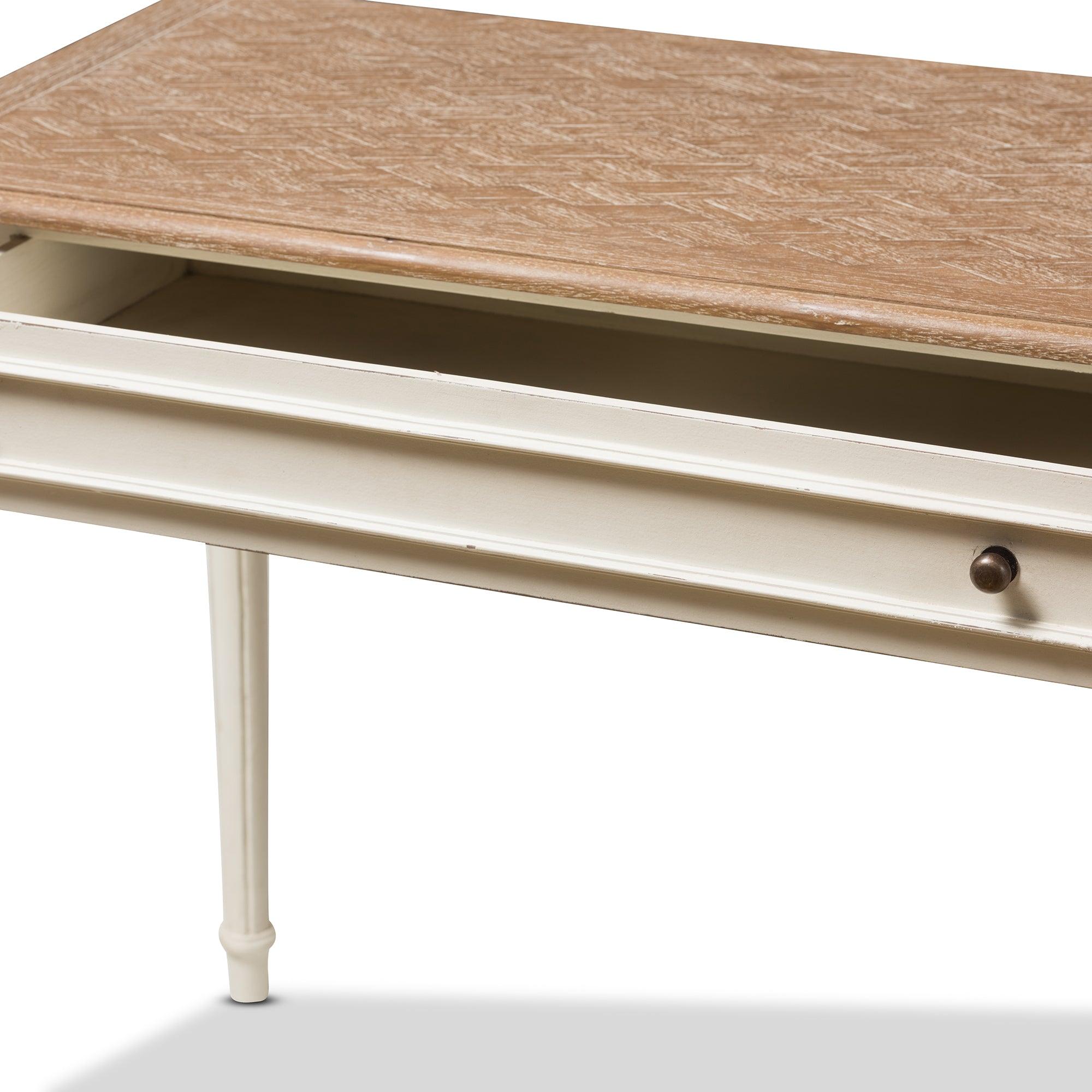 Marquetterie French Provincial Weathered and wash Writing Desk