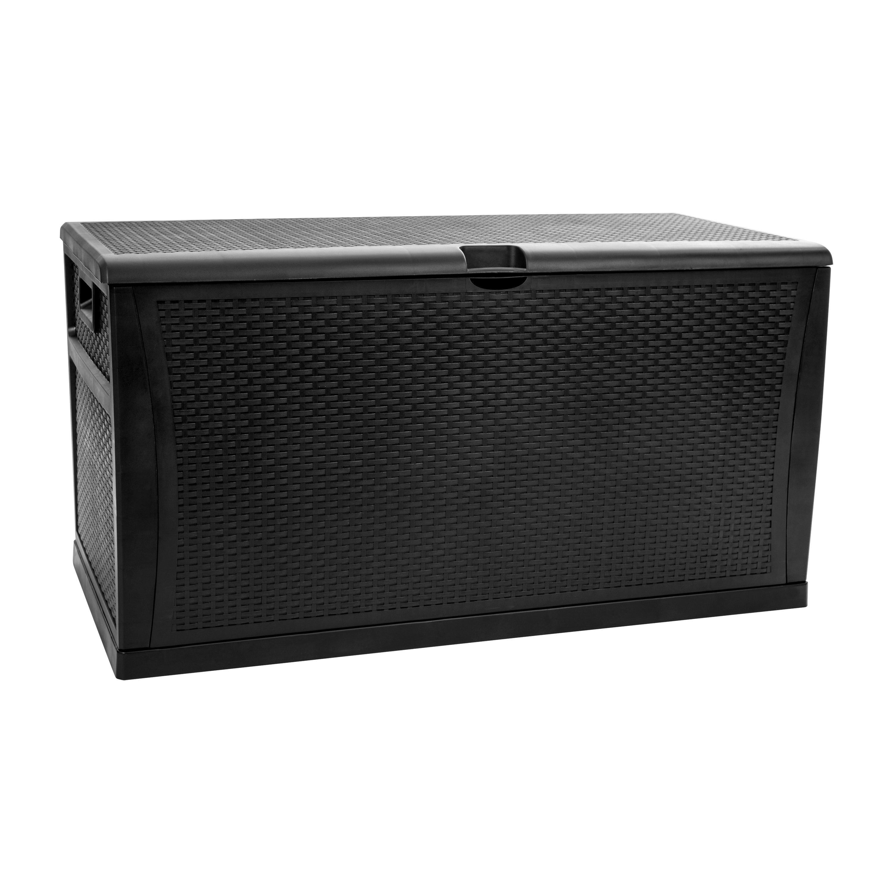 Nobu 120 Gallon Plastic Deck Box - Outdoor Waterproof Storage Box for Patio Cushions, Garden Tools and Pool Toys-Patio Storage Boxes-Flash Furniture-Wall2Wall Furnishings