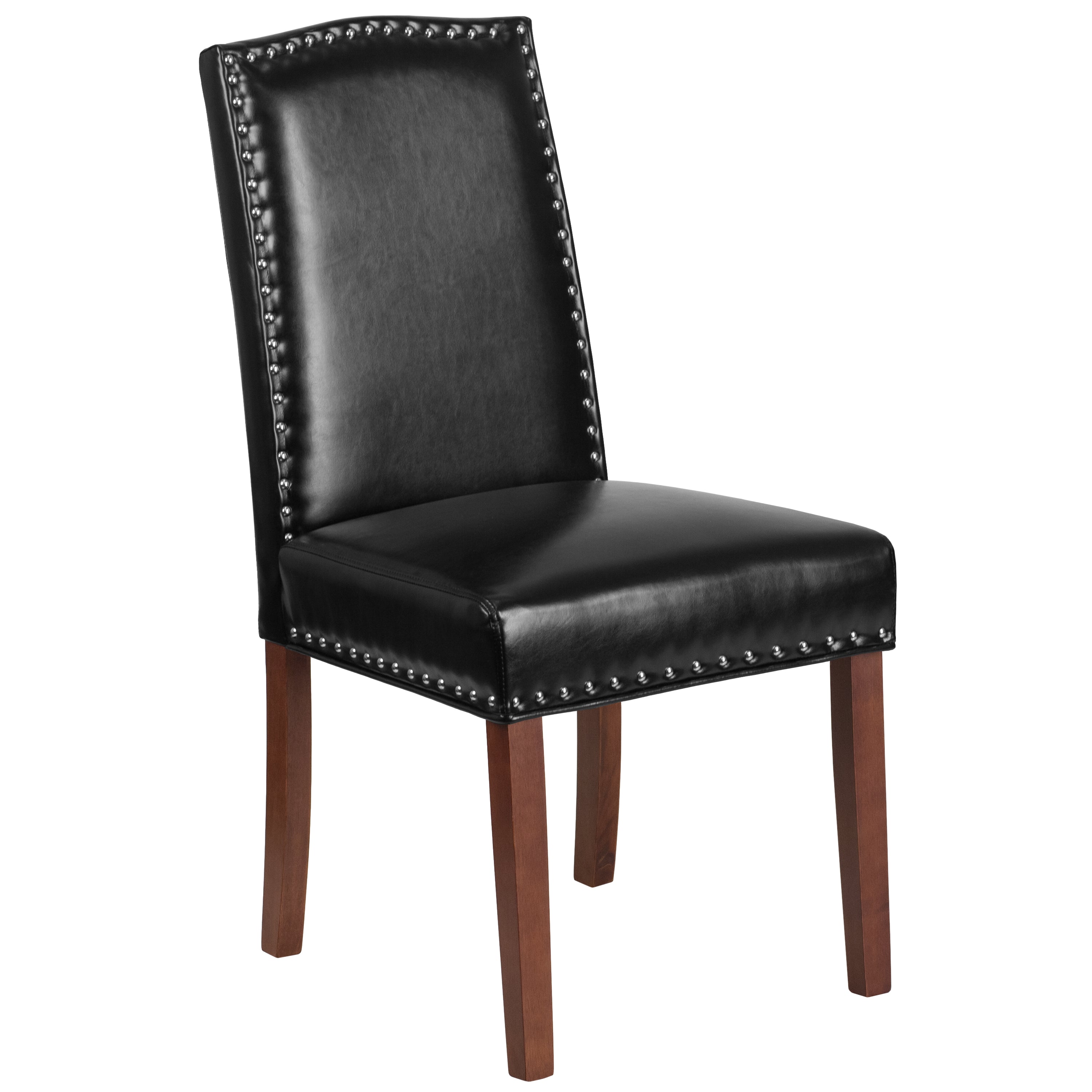 HERCULES Hampton Hill Series Parsons Chair with Accent Nail Trim-Dining Chair-Flash Furniture-Wall2Wall Furnishings