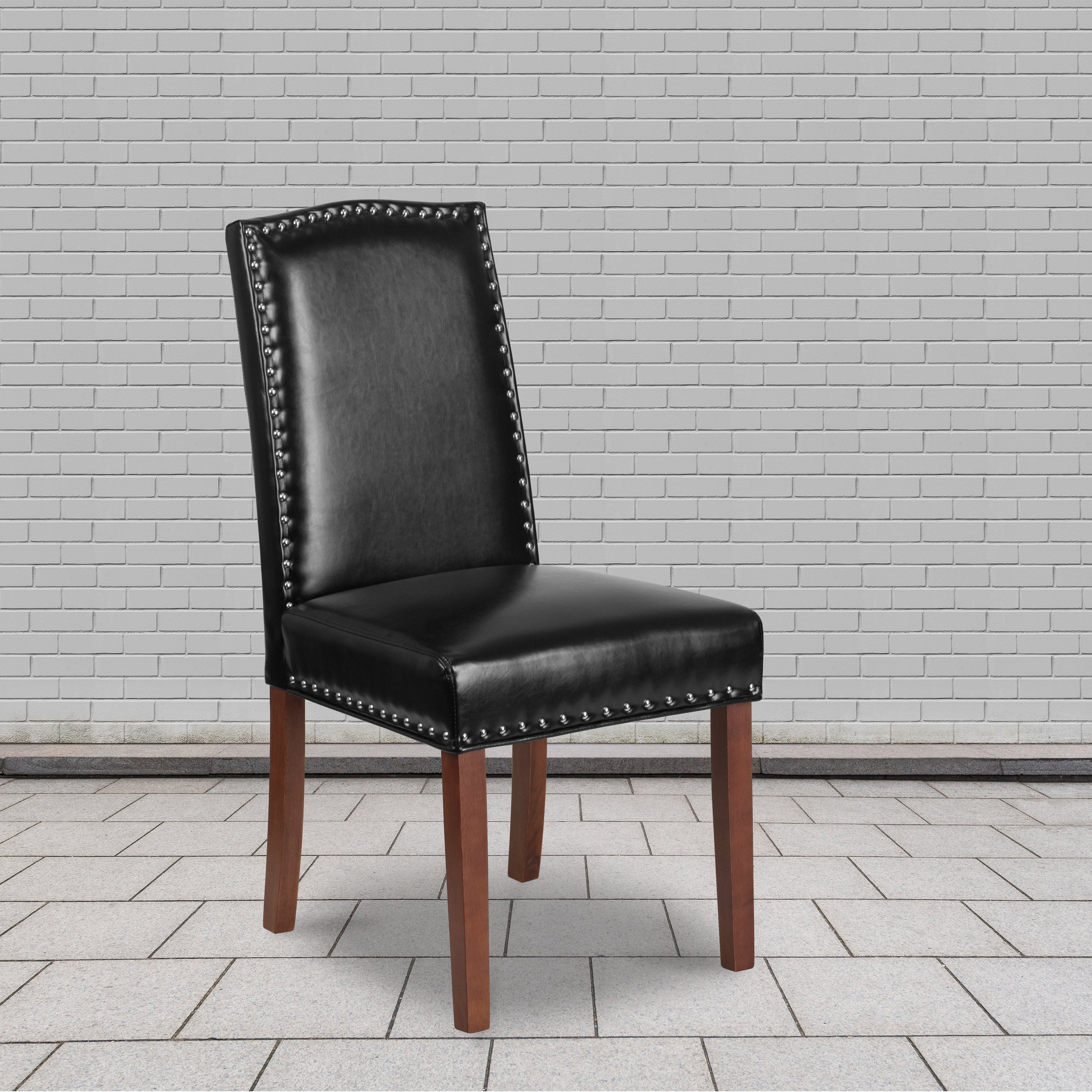 HERCULES Hampton Hill Series Parsons Chair with Accent Nail Trim-Dining Chair-Flash Furniture-Wall2Wall Furnishings