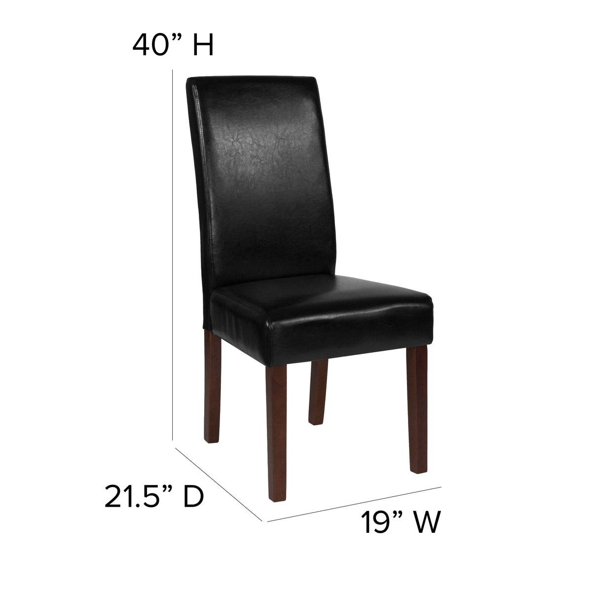 Greenwich Series Upholstered Panel Back Mid-Century Parsons Dining Chairs
