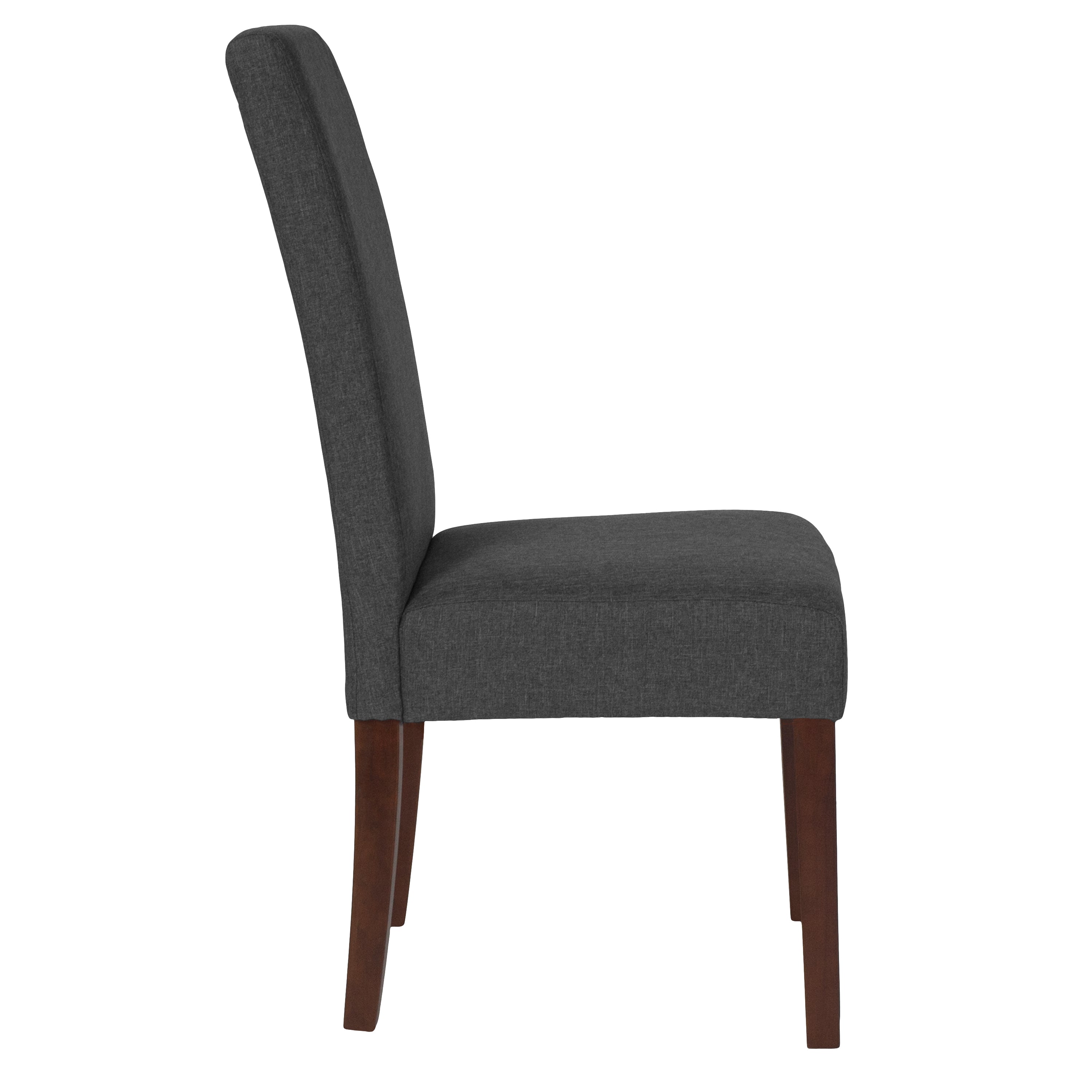 Greenwich Series Upholstered Panel Back Mid-Century Parsons Dining Chair-Dining Chair-Flash Furniture-Wall2Wall Furnishings