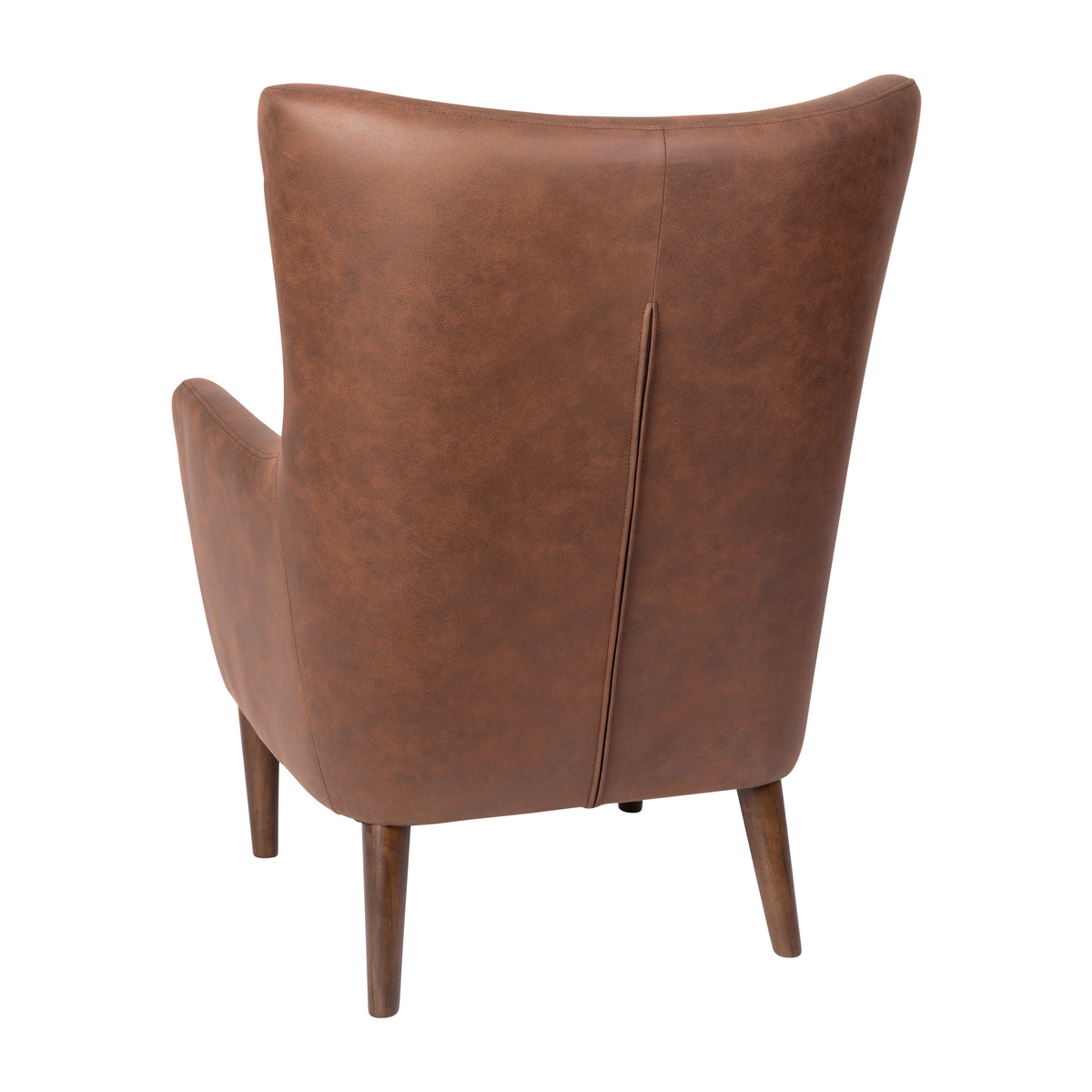 Connor Traditional Wingback Accent Chair, Commercial Grade Upholstery and Wooden Frame and Legs