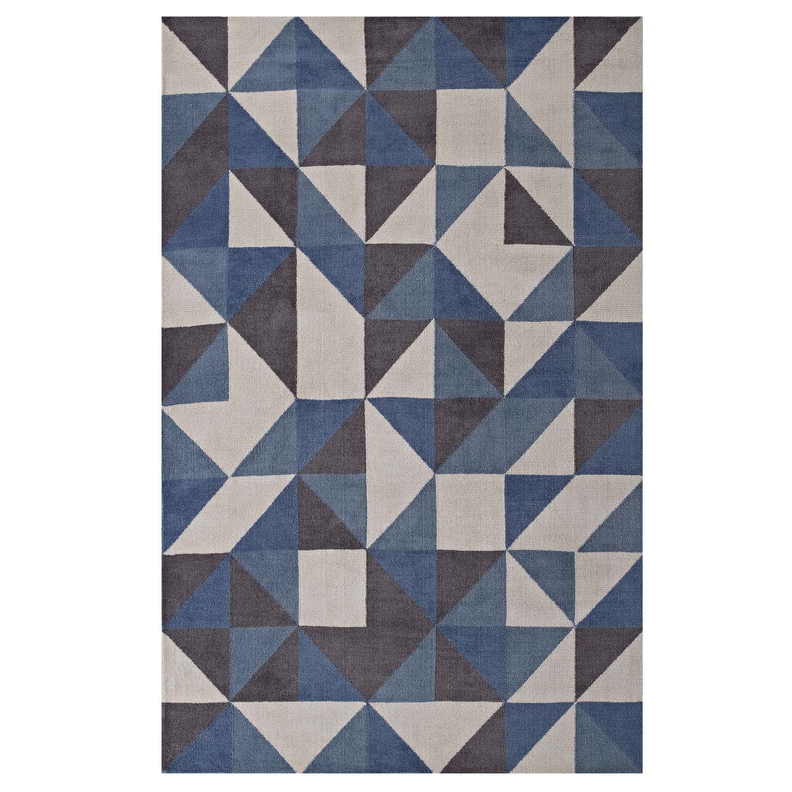 Kahula Geometric Triangle Mosaic 5x8 Area Rug-Indoor Area Rug-Modway-Wall2Wall Furnishings