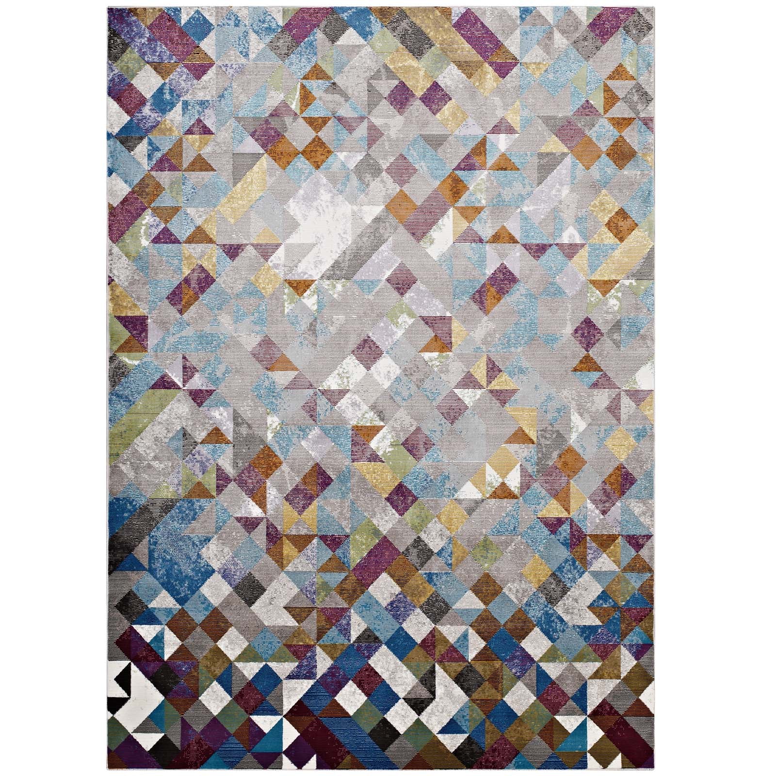 Lavendula Triangle Mosaic 4x6 Area Rug-Indoor Area Rug-Modway-Wall2Wall Furnishings