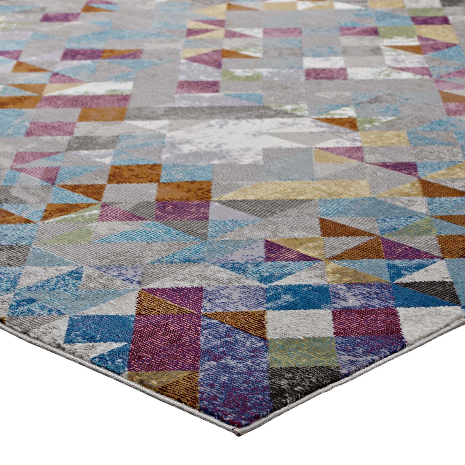 Lavendula Triangle Mosaic 4x6 Area Rug-Indoor Area Rug-Modway-Wall2Wall Furnishings