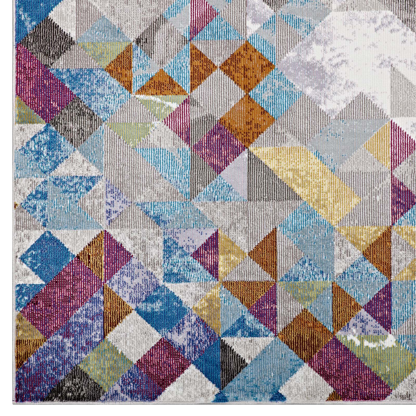 Lavendula Triangle Mosaic 5x8 Area Rug-Indoor Area Rug-Modway-Wall2Wall Furnishings