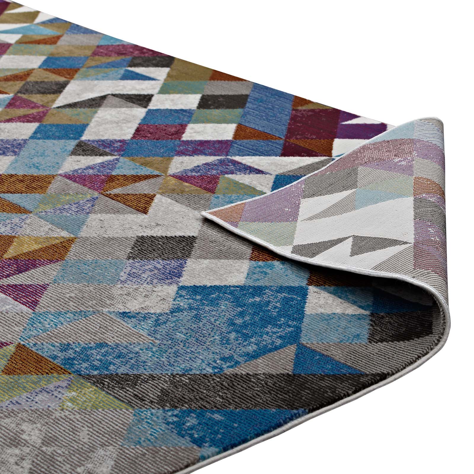Lavendula Triangle Mosaic 5x8 Area Rug-Indoor Area Rug-Modway-Wall2Wall Furnishings