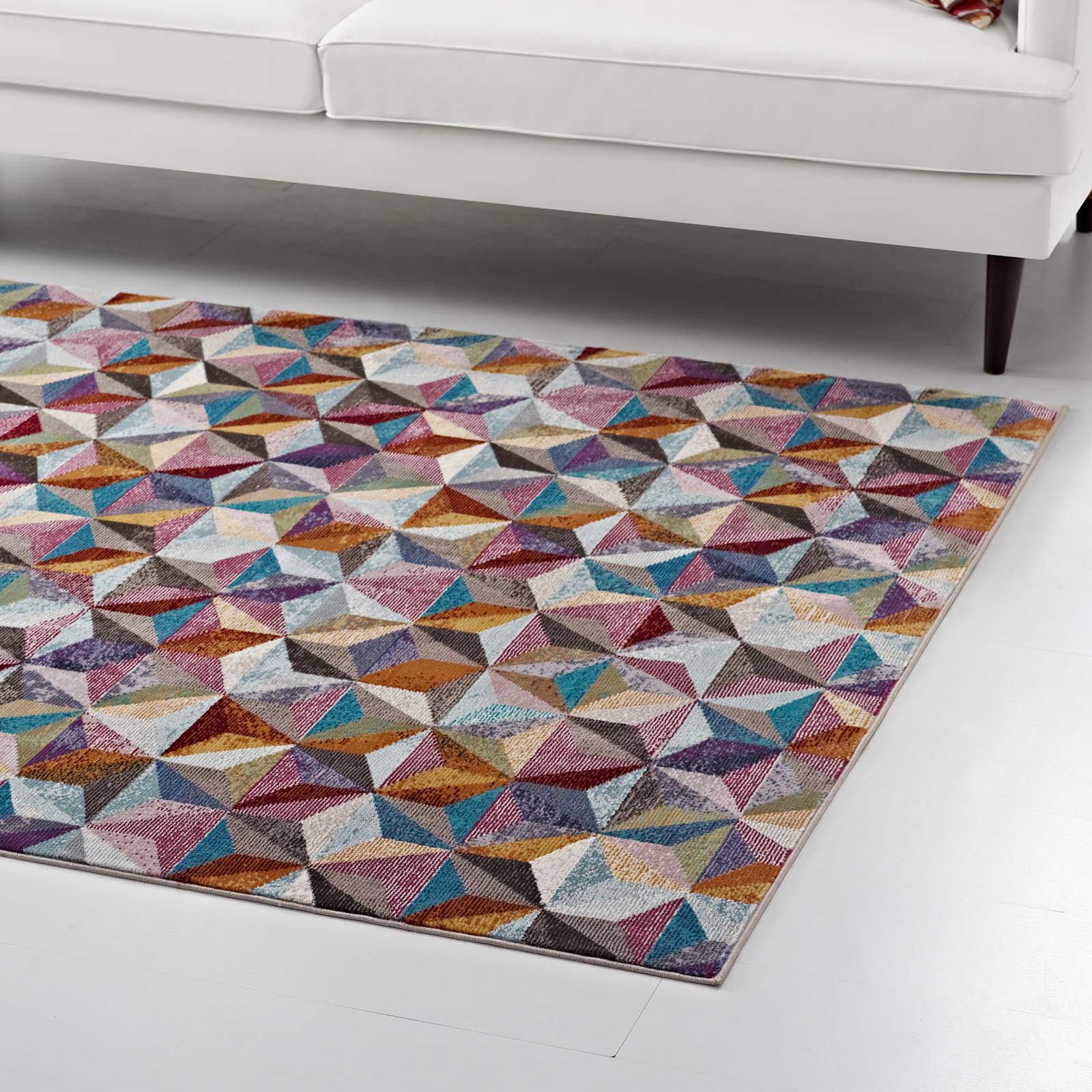Arisa Geometric Hexagon Mosaic 4x6 Area Rug-Indoor Area Rug-Modway-Wall2Wall Furnishings