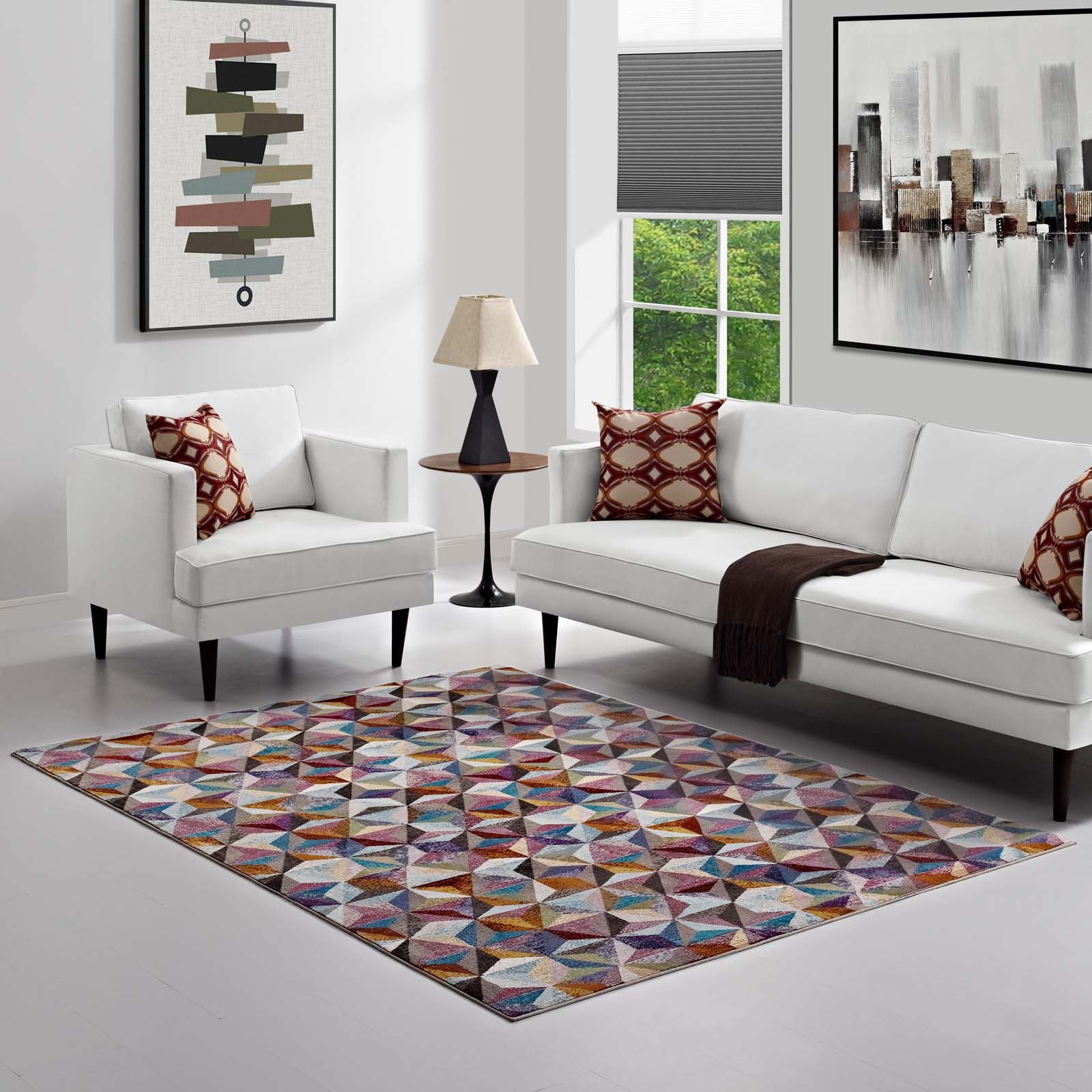 Arisa Geometric Hexagon Mosaic 5x8 Area Rug-Indoor Area Rug-Modway-Wall2Wall Furnishings
