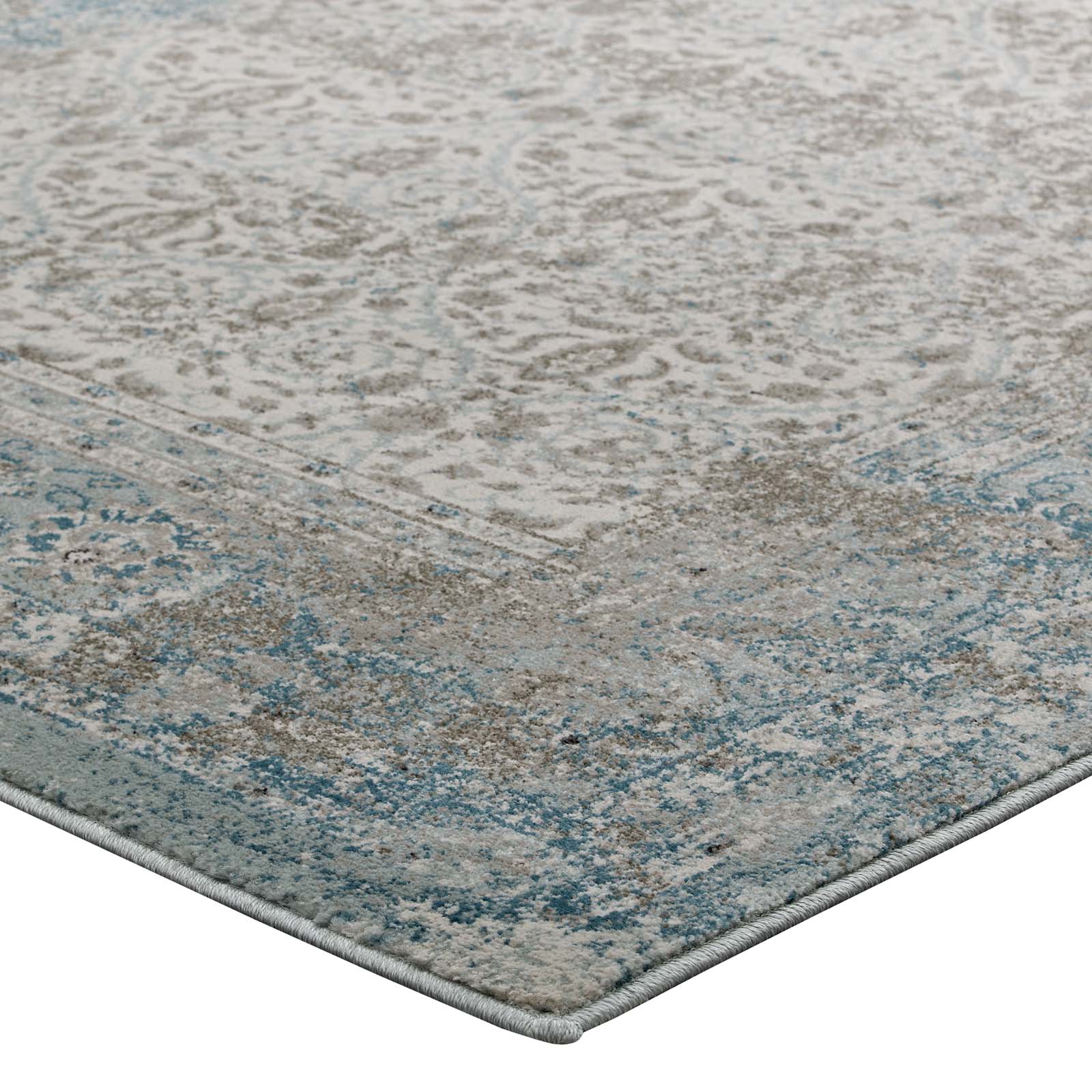 Dilys Distressed Vintage Floral Lattice 5x8 Area Rug-Indoor Area Rug-Modway-Wall2Wall Furnishings