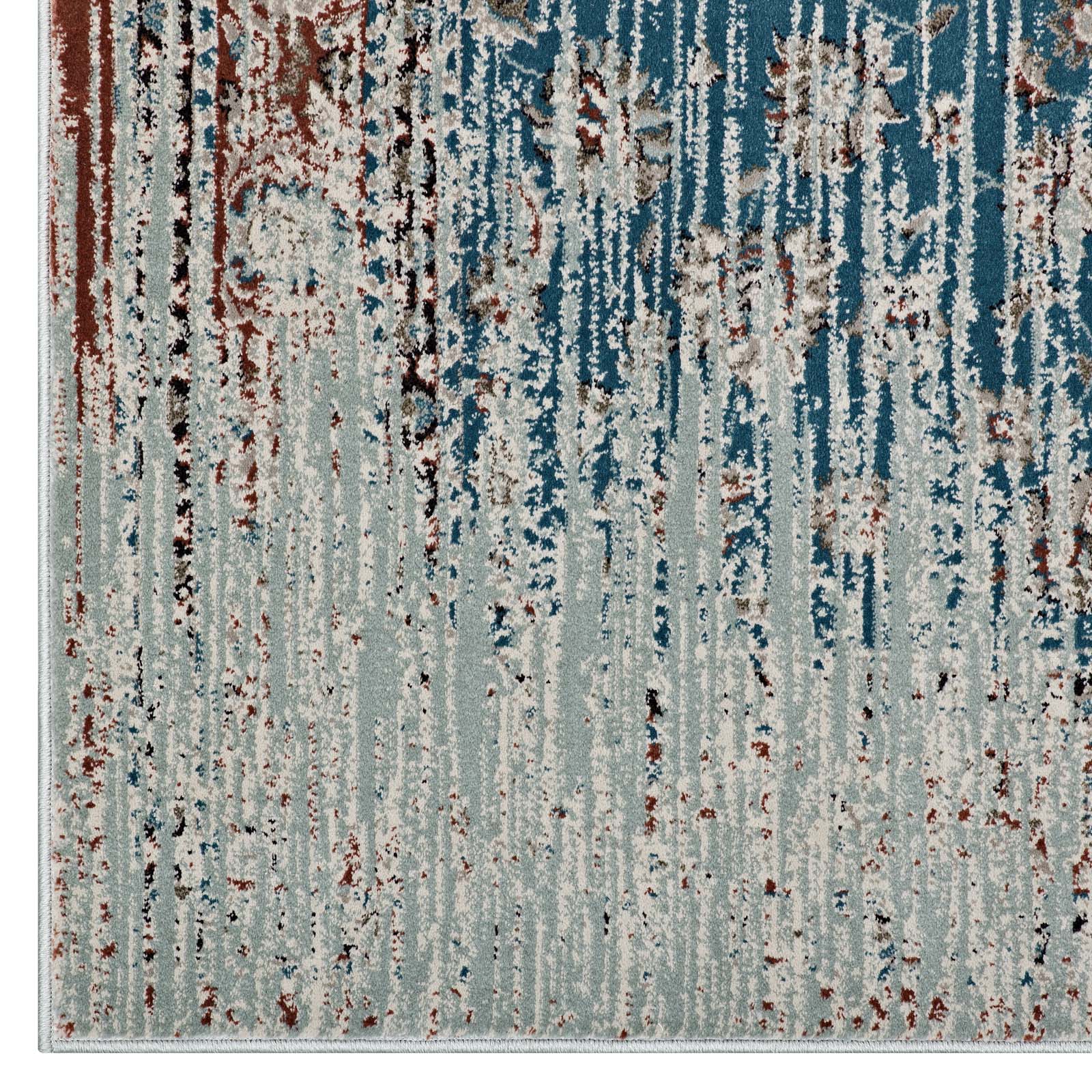Hesper Distressed Contemporary Floral Lattice 8x10 Area Rug-Indoor Area Rug-Modway-Wall2Wall Furnishings