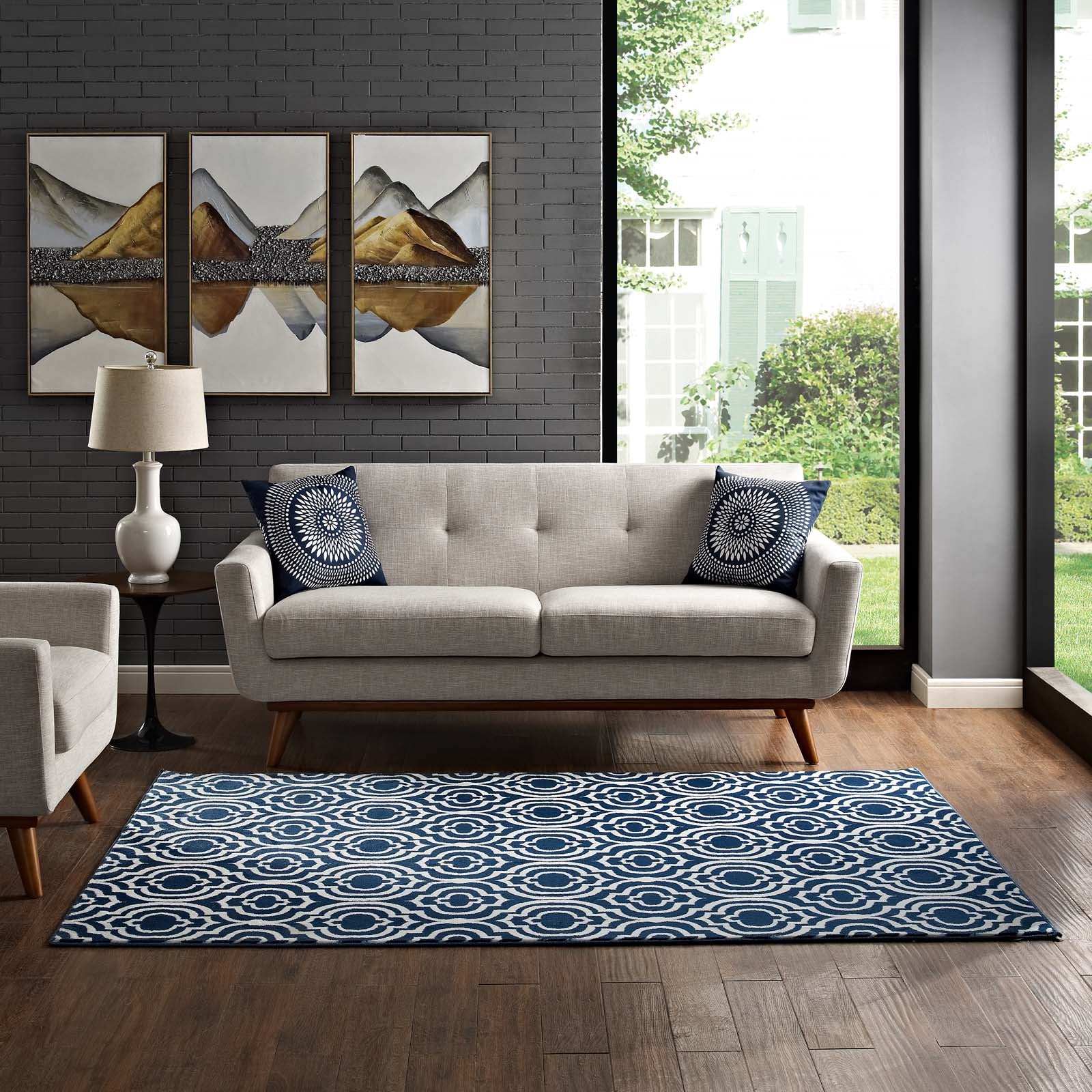 Frame Transitional Moroccan Trellis 5x8 Area Rug-Area Rug-Modway-Wall2Wall Furnishings