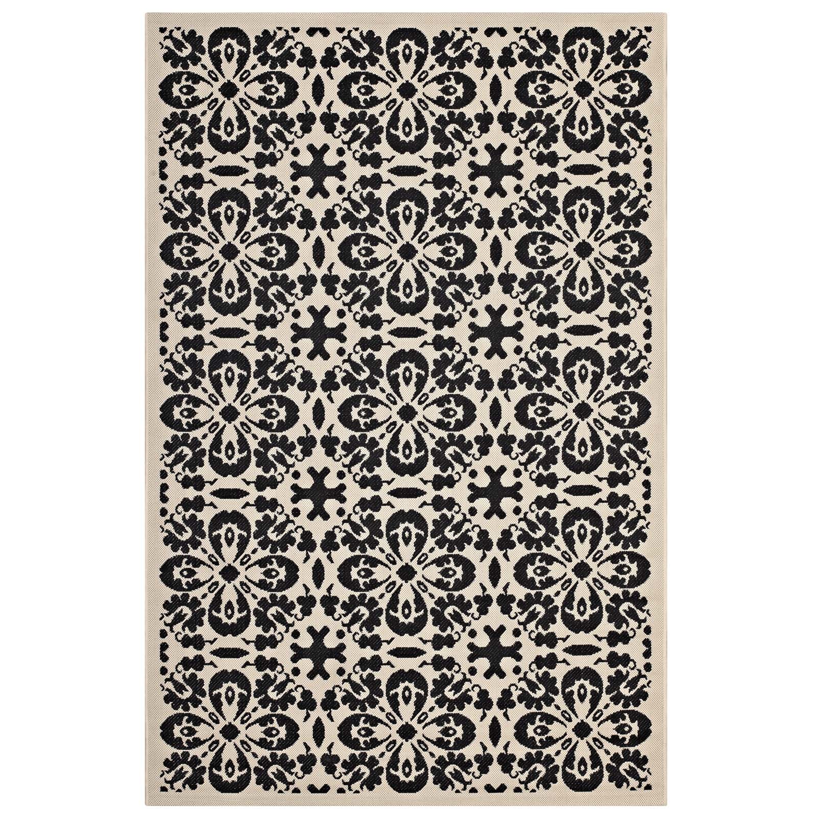 Ariana Vintage Floral Trellis 8x10 Indoor and Outdoor Area Rug-Indoor and Outdoor Area Rug-Modway-Wall2Wall Furnishings