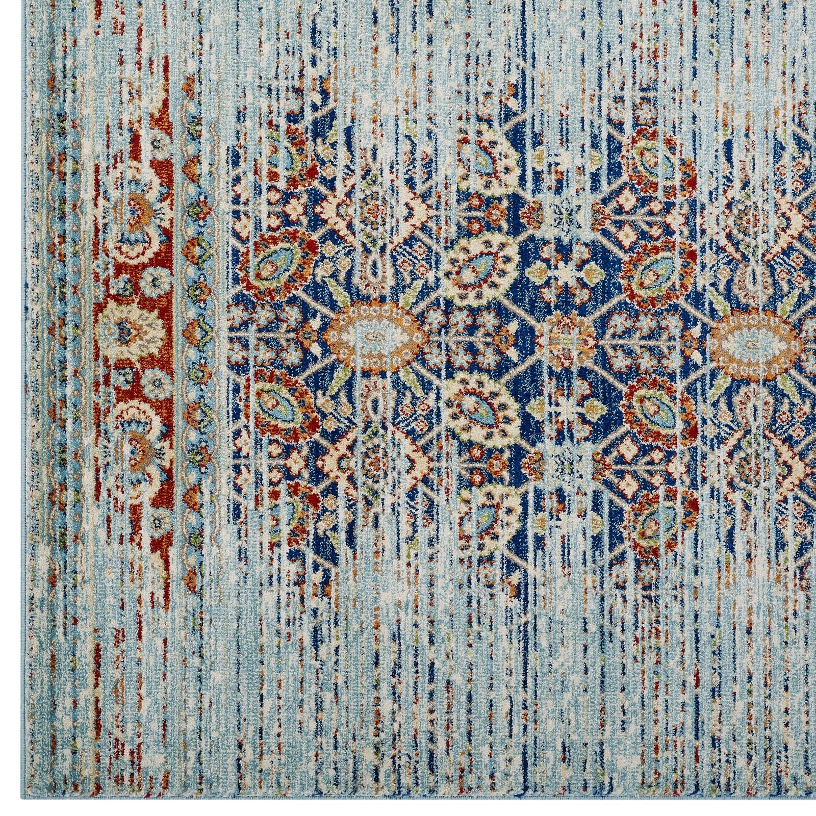 Naria Distressed Persian Medallion 8x10 Area Rug-Area Rug-Modway-Wall2Wall Furnishings