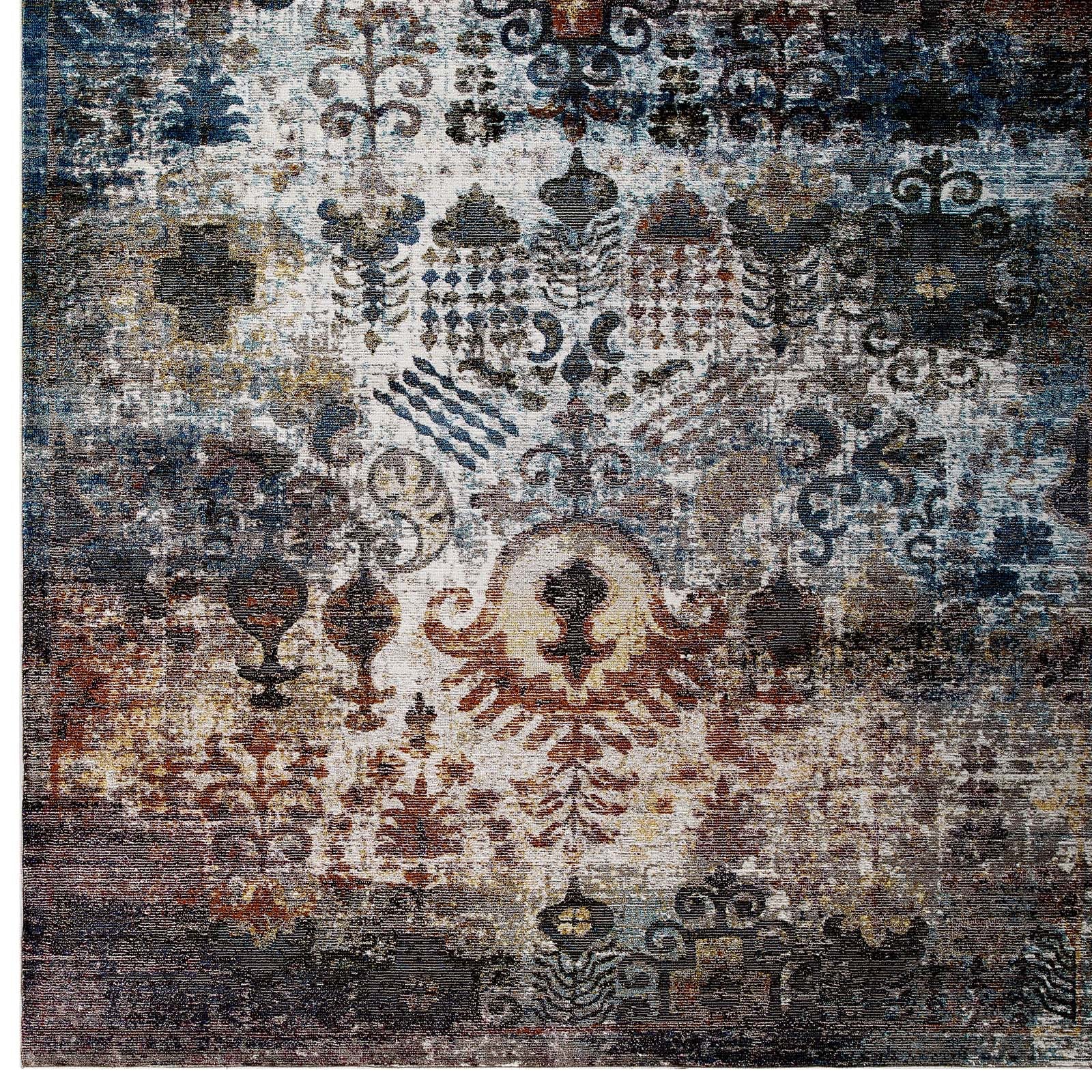 Success Tahira Transitional Distressed Vintage Floral Moroccan Trellis 4x6 Area Rug-Area Rug-Modway-Wall2Wall Furnishings