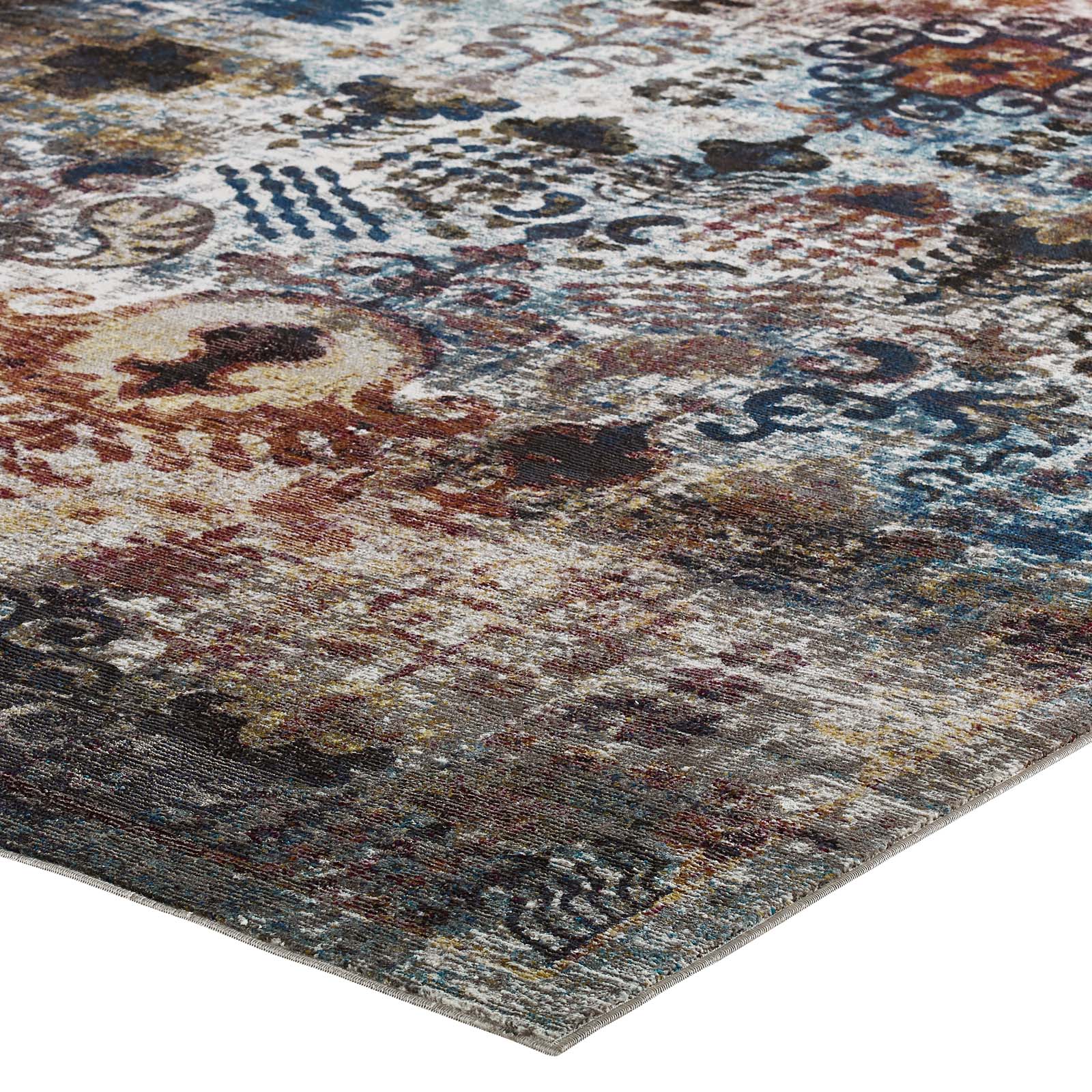 Success Tahira Transitional Distressed Vintage Floral Moroccan Trellis 5x8 Area Rug-Area Rug-Modway-Wall2Wall Furnishings