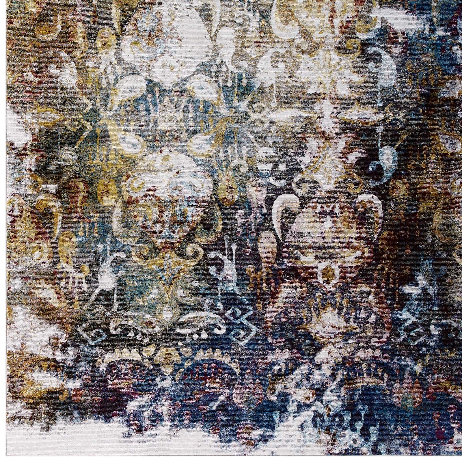Success Jayla Transitional Distressed Vintage Floral Moroccan Trellis 5x8 Area Rug-Area Rug-Modway-Wall2Wall Furnishings
