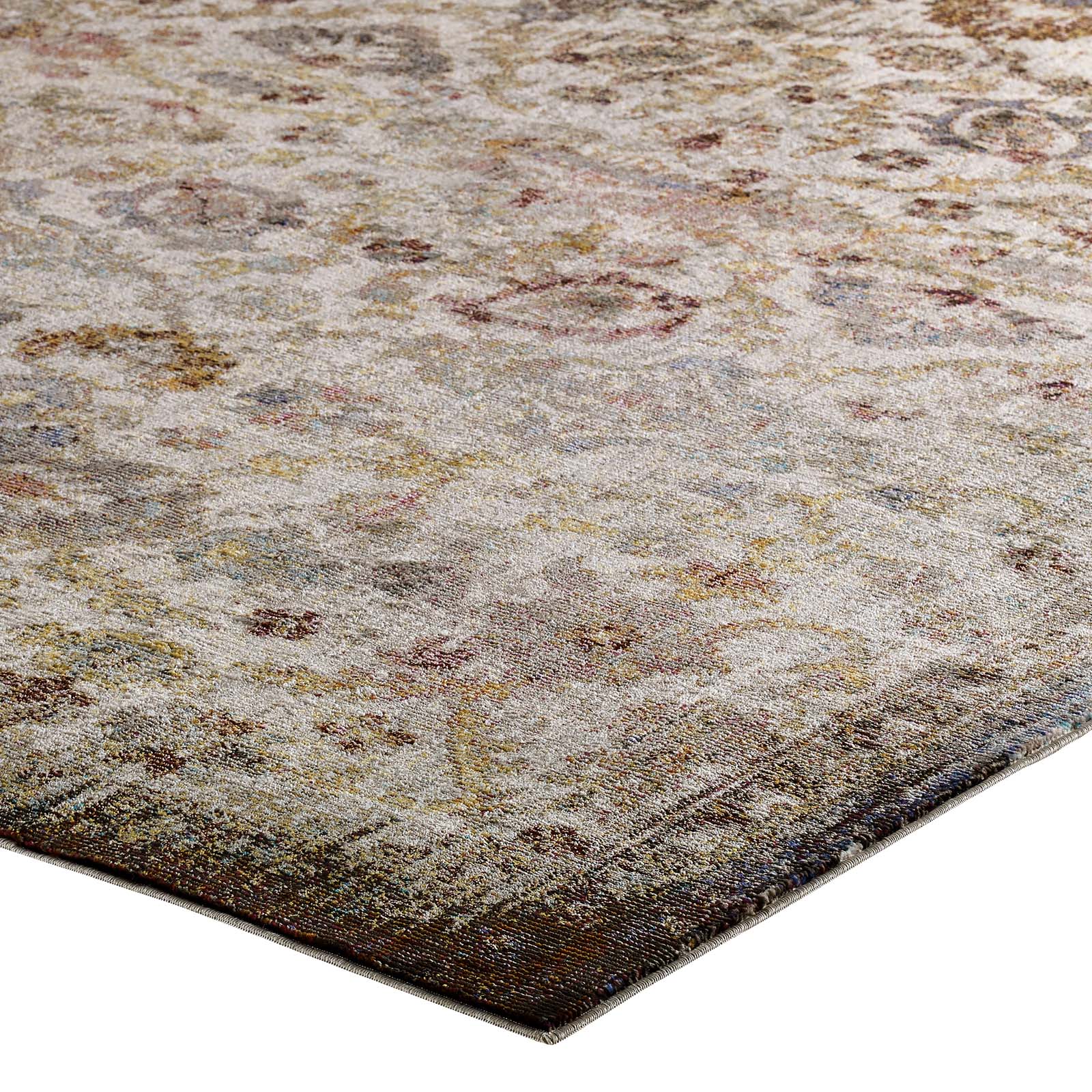 Success Kaede Distressed Vintage Floral Moroccan Trellis 4x6 Area Rug-Area Rug-Modway-Wall2Wall Furnishings