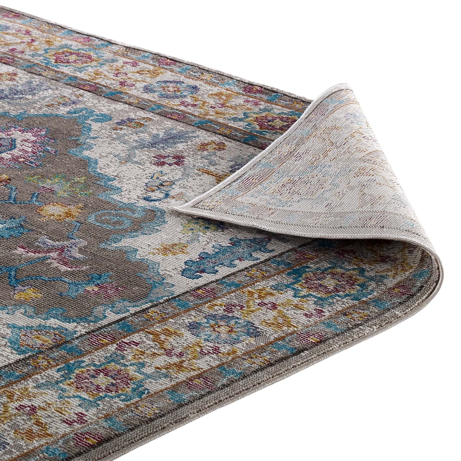 Success Anisah Distressed Vintage Floral Persian Medallion 8x10 Area Rug-Area Rug-Modway-Wall2Wall Furnishings