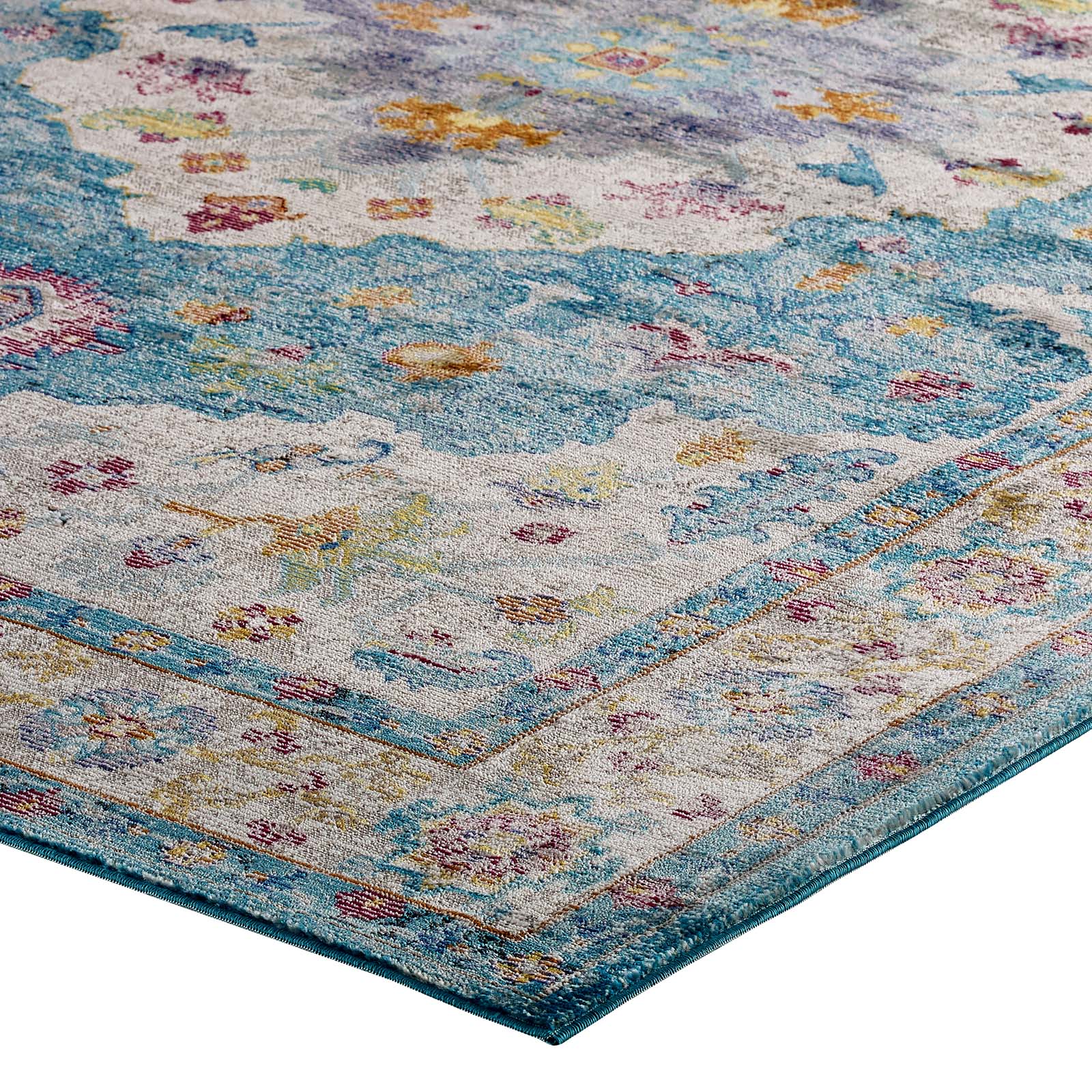 Success Anisah Distressed Vintage Floral Persian Medallion 5x8 Area Rug-Indoor Area Rug-Modway-Wall2Wall Furnishings