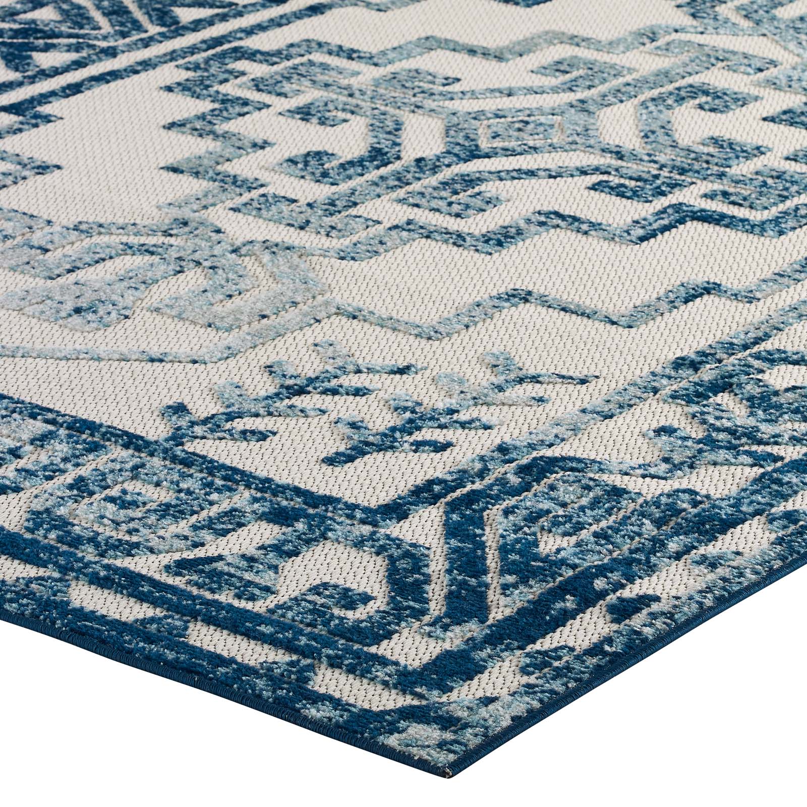 Reflect Nyssa Distressed Geometric Southwestern Aztec 5x8 Indoor and Outdoor Area Rug-Indoor and Outdoor Area Rug-Modway-Wall2Wall Furnishings