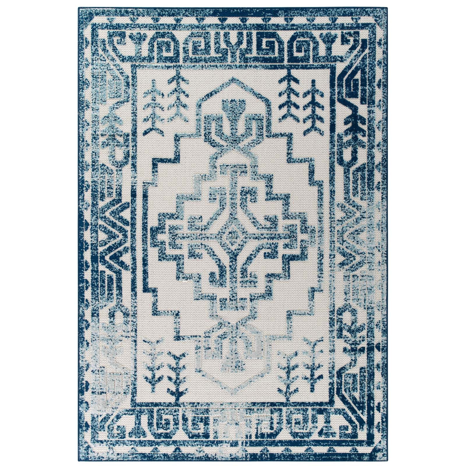 Reflect Nyssa Distressed Geometric Southwestern Aztec 8x10 Indoor and Outdoor Area Rug-Indoor and Outdoor Area Rug-Modway-Wall2Wall Furnishings