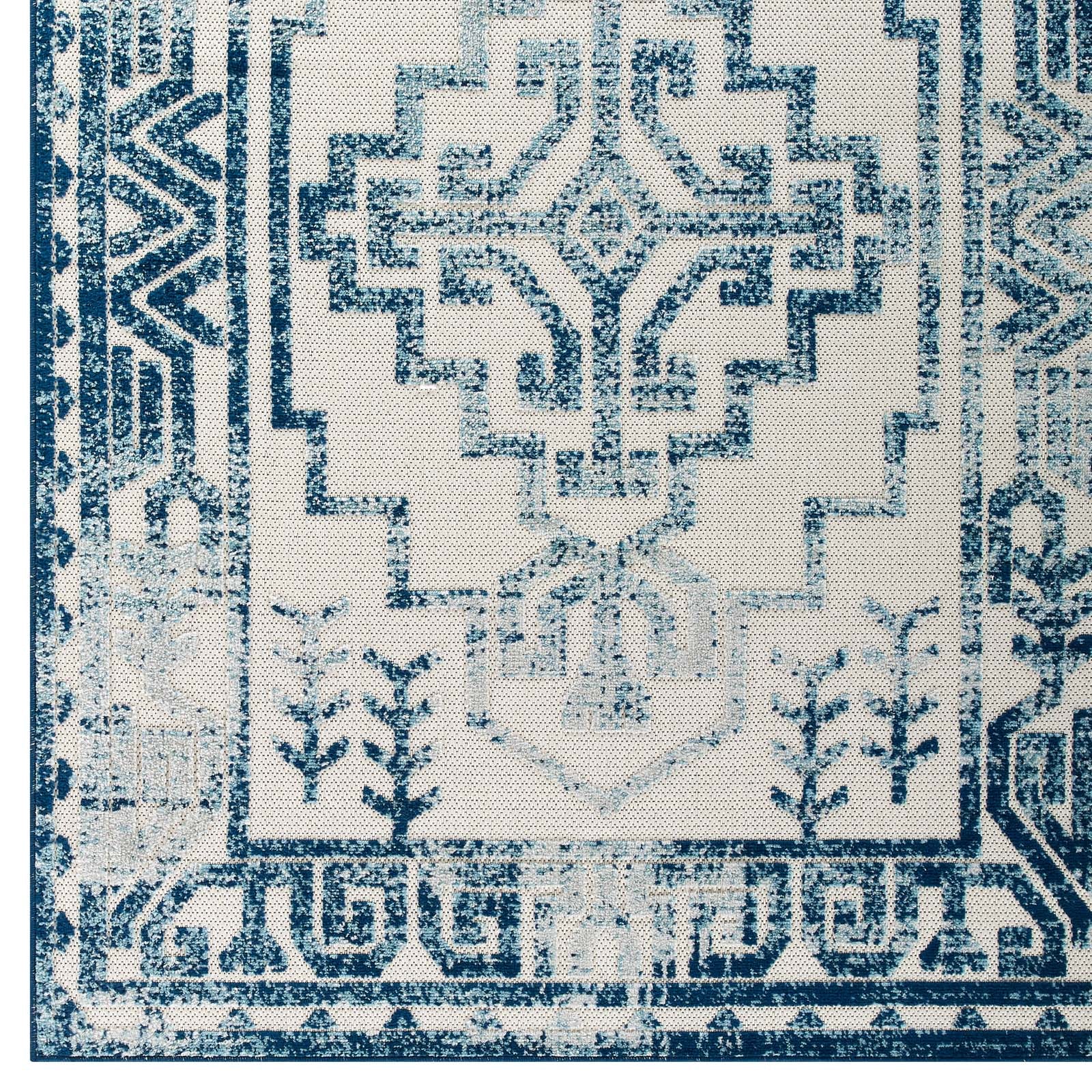 Reflect Nyssa Distressed Geometric Southwestern Aztec 8x10 Indoor and Outdoor Area Rug-Indoor and Outdoor Area Rug-Modway-Wall2Wall Furnishings