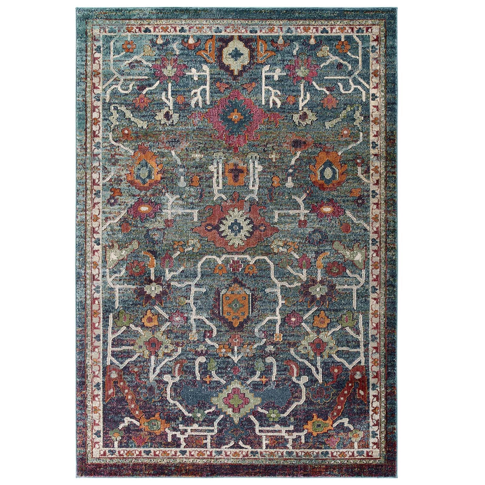 Tribute Every Distressed Vintage Floral 5x8 Area Rug-Area Rug-Modway-Wall2Wall Furnishings
