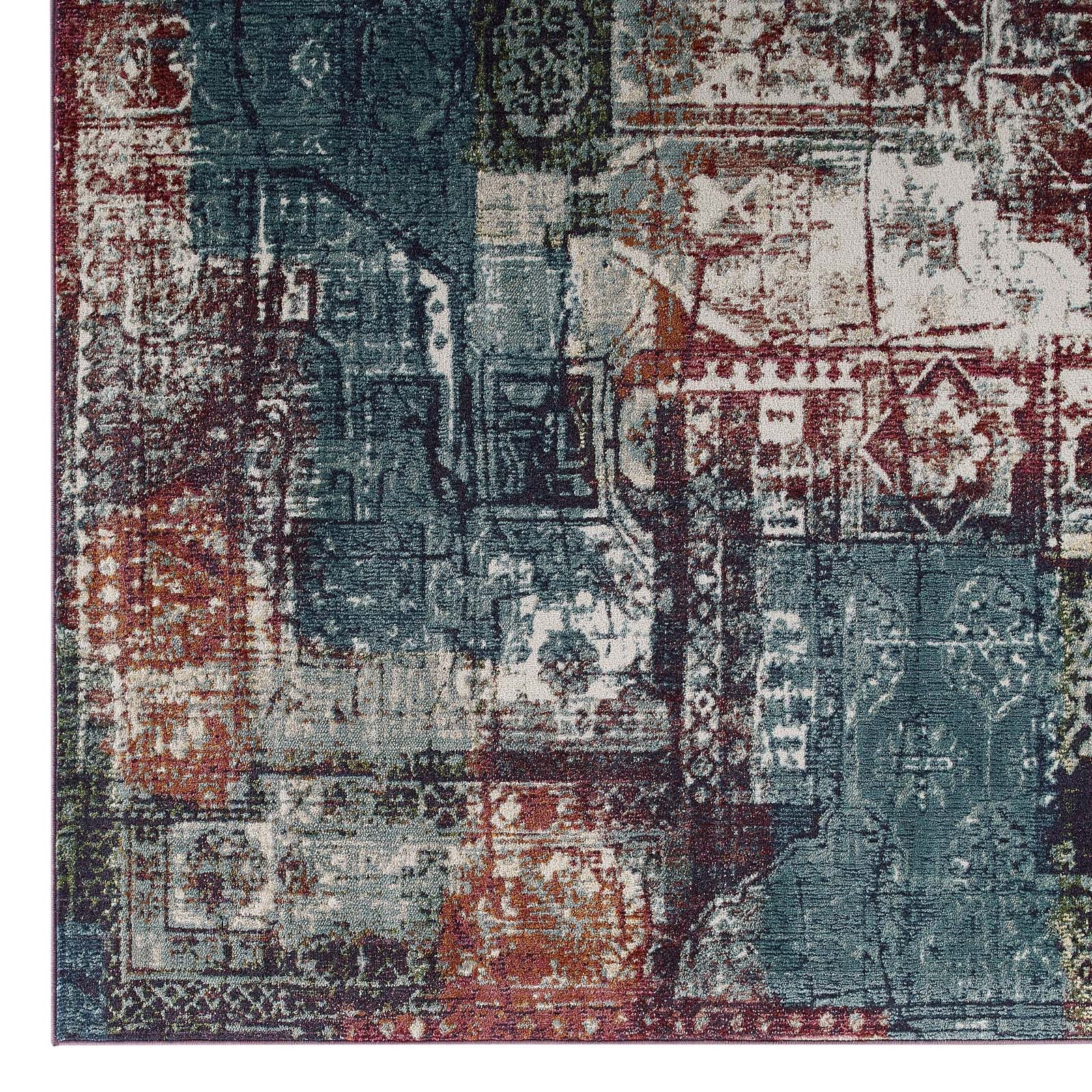 Tribute Elowen Contemporary Modern Vintage Mosaic 5x8 Area Rug-Indoor Area Rug-Modway-Wall2Wall Furnishings