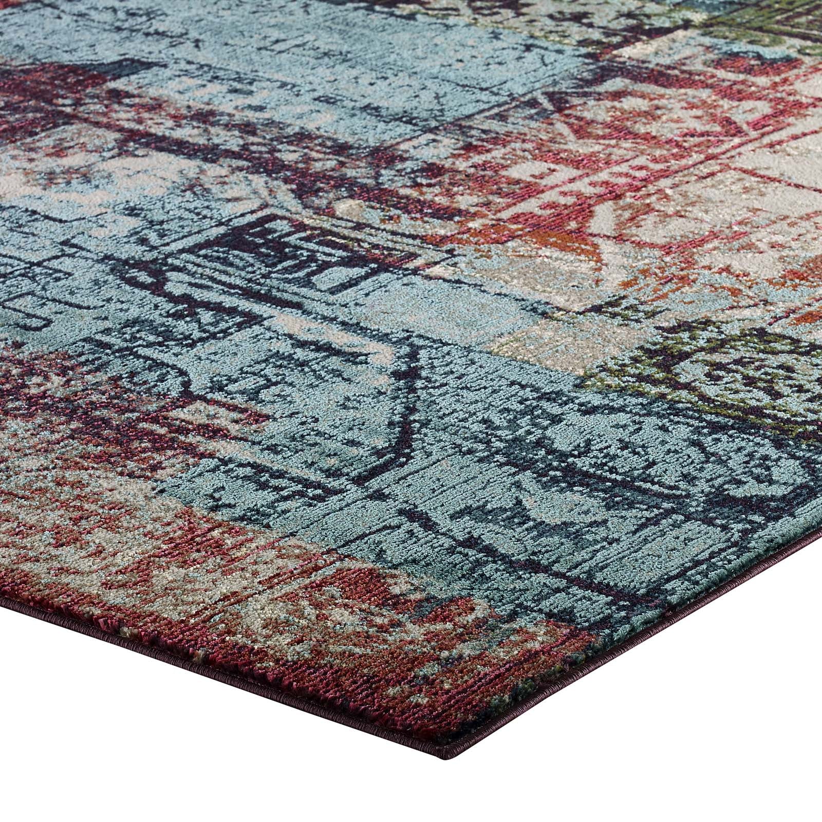 Tribute Elowen Contemporary Modern Vintage Mosaic 8x10 Area Rug-Indoor Area Rug-Modway-Wall2Wall Furnishings