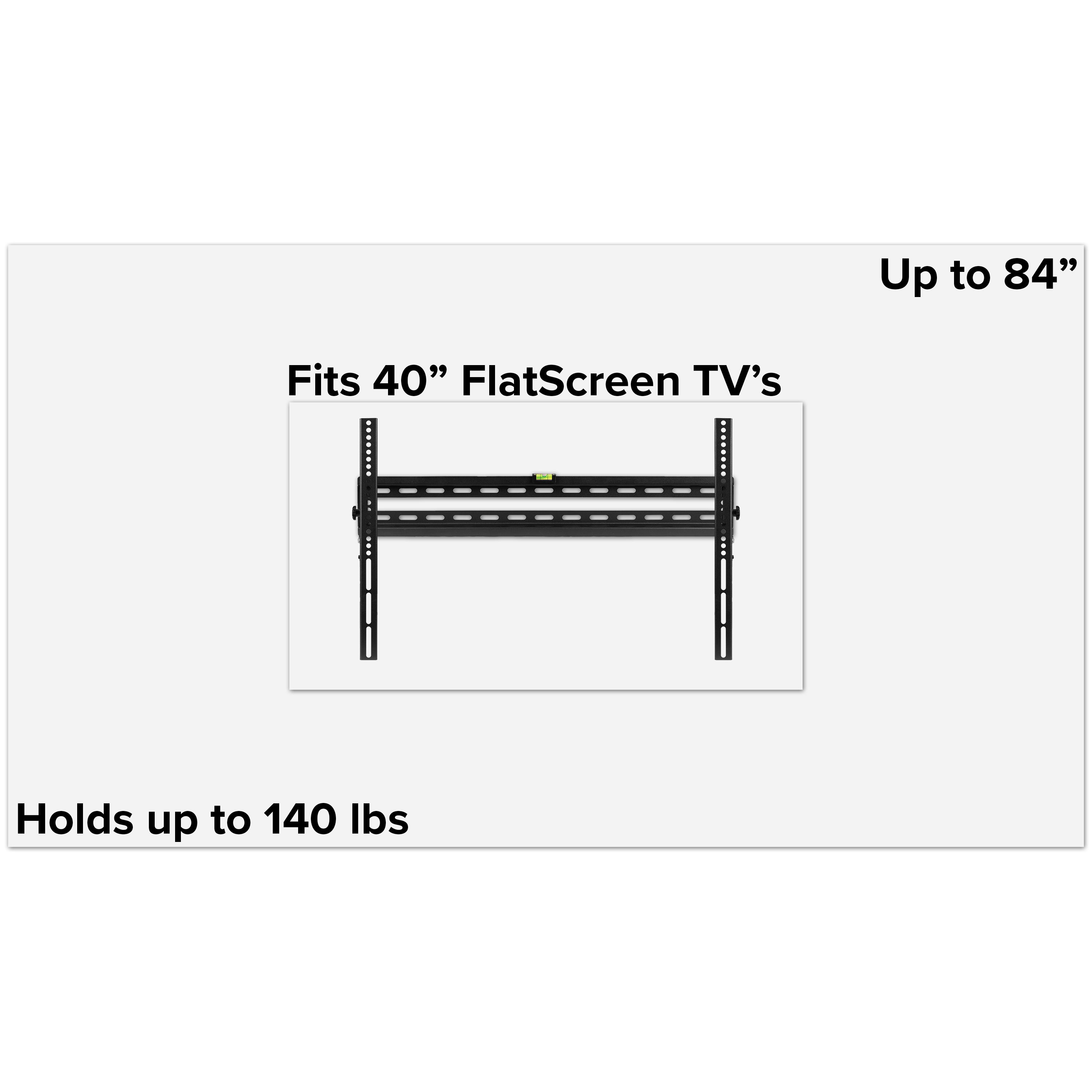 FLASH MOUNT Tilt TV Wall Mount with Built-In Level - Magnetic Quick Release Pendants - Fits most TV's 40"-84"-TV Mount-Flash Furniture-Wall2Wall Furnishings