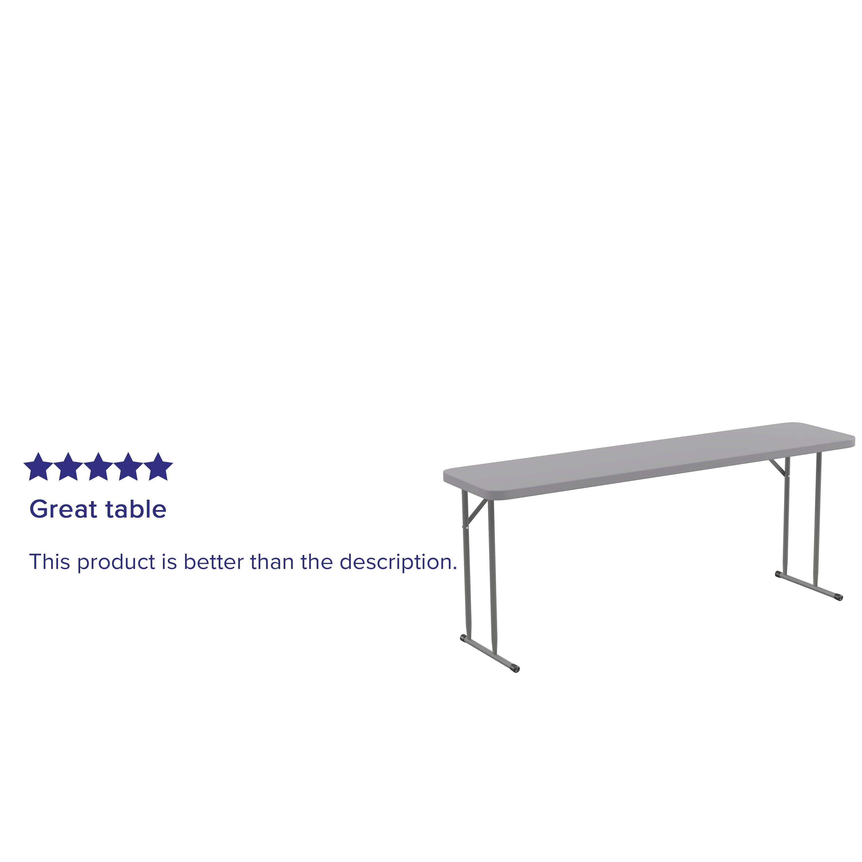 6-Foot Plastic Folding Training Table-Rectangular Plastic Folding Table-Flash Furniture-Wall2Wall Furnishings
