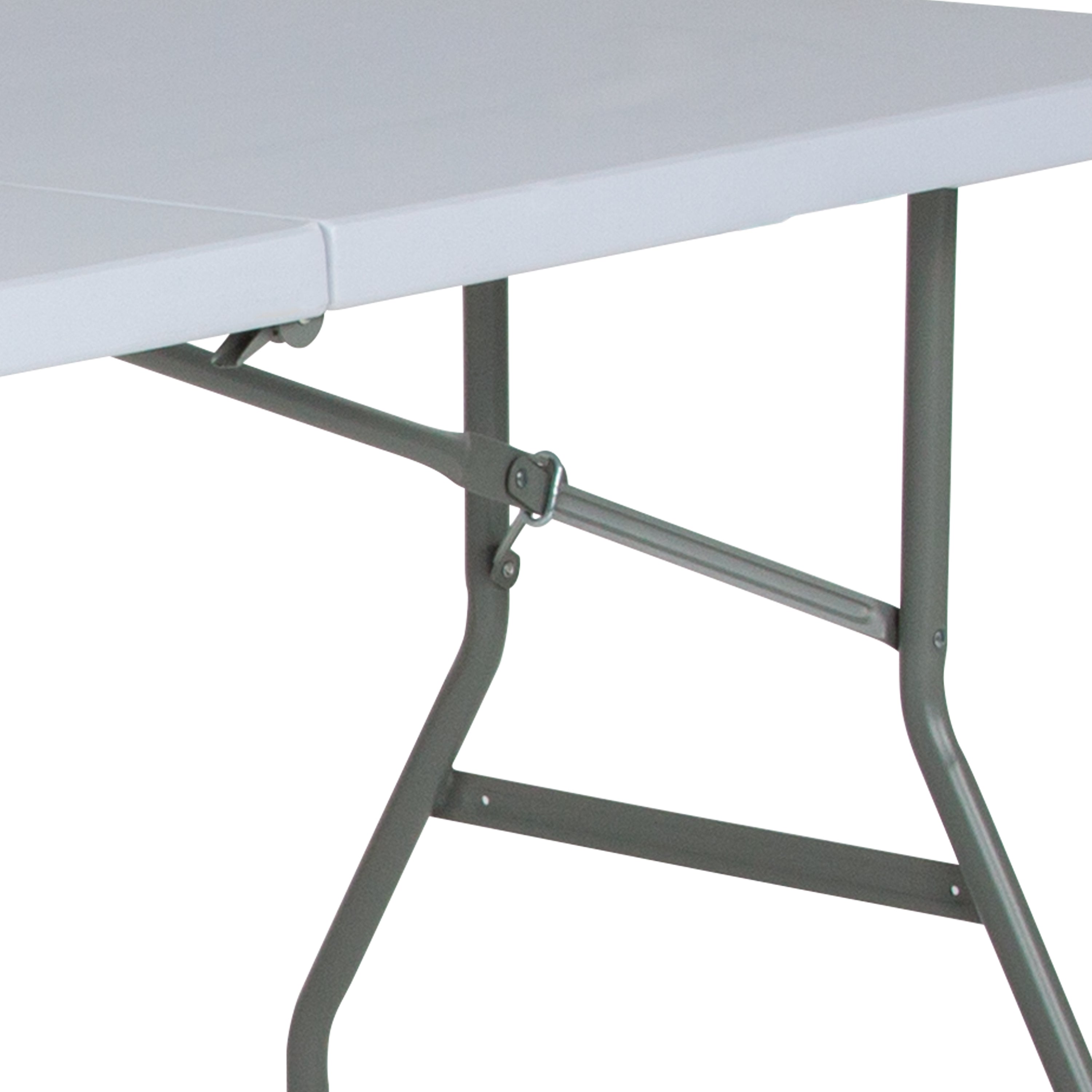 4.97-Foot Bi-Fold Plastic Folding Table-Rectangular Plastic Folding Table-Flash Furniture-Wall2Wall Furnishings