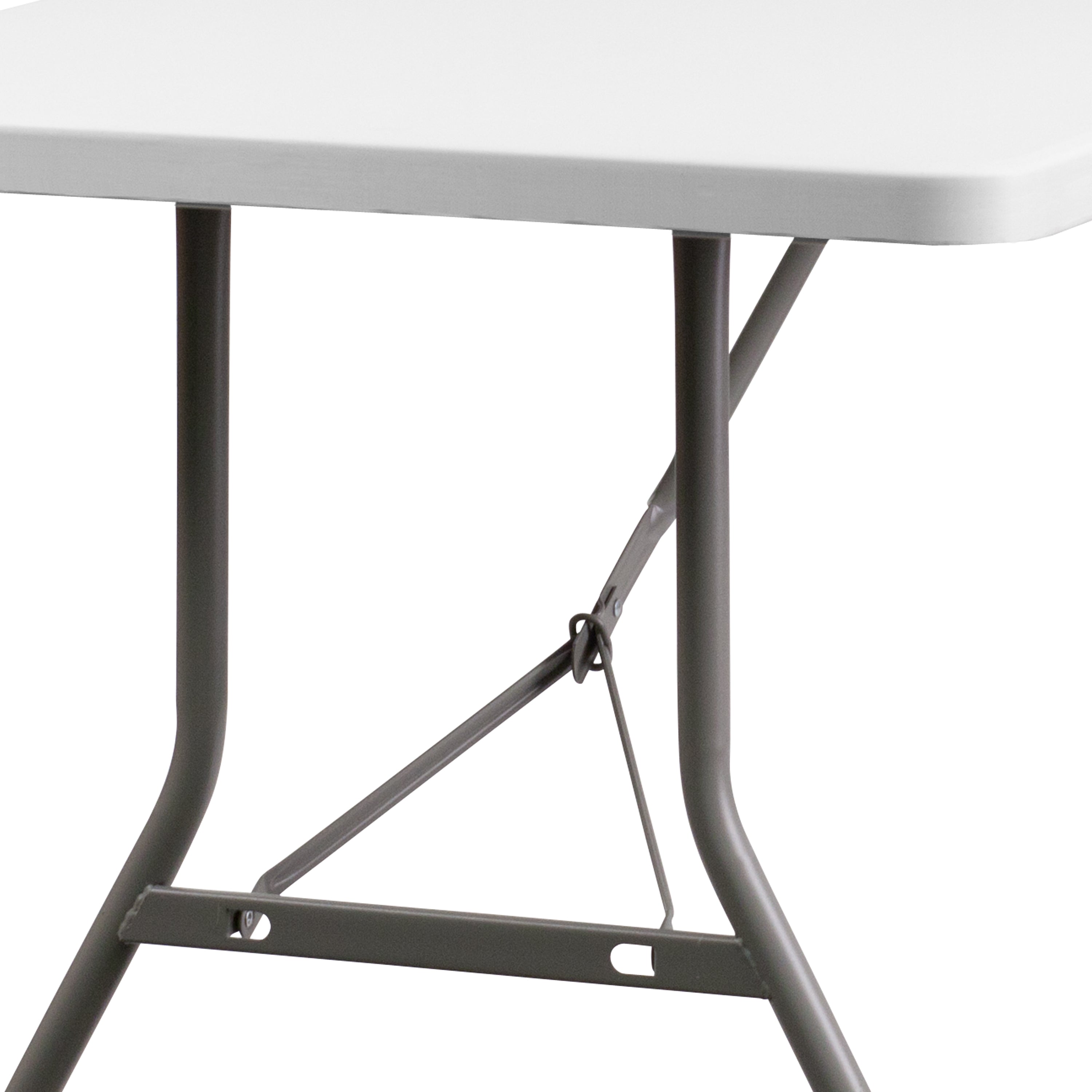 8-Foot Plastic Folding Table-Rectangular Plastic Folding Table-Flash Furniture-Wall2Wall Furnishings