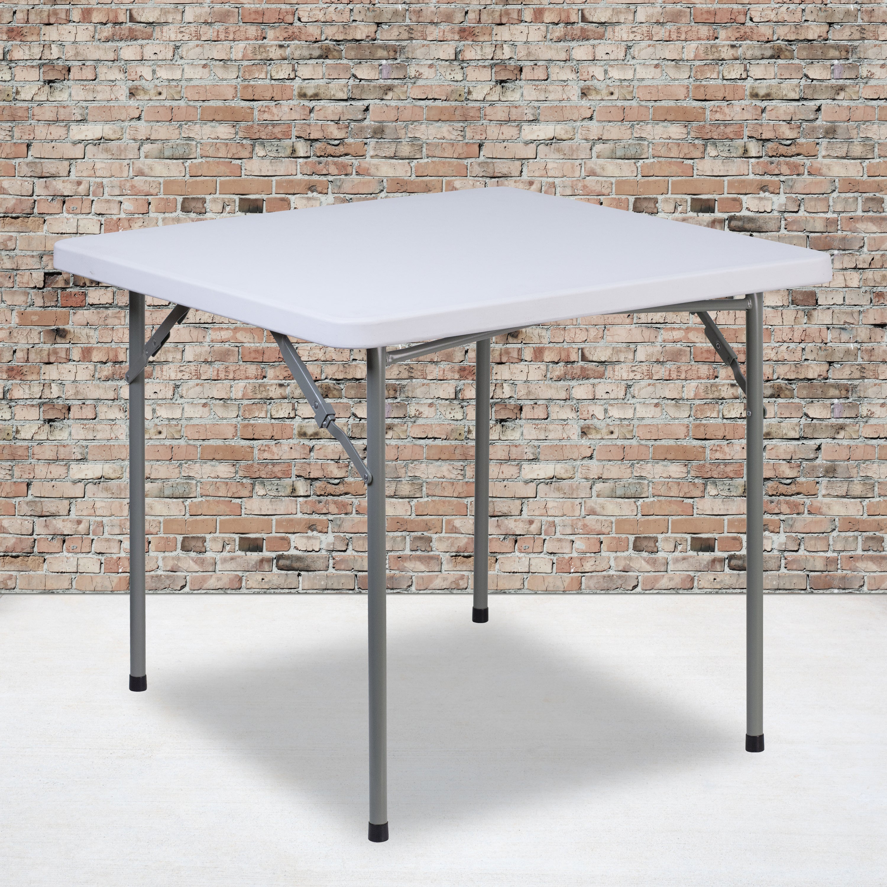2.81-Foot Square Plastic Folding Table-Square Plastic Folding Table-Flash Furniture-Wall2Wall Furnishings