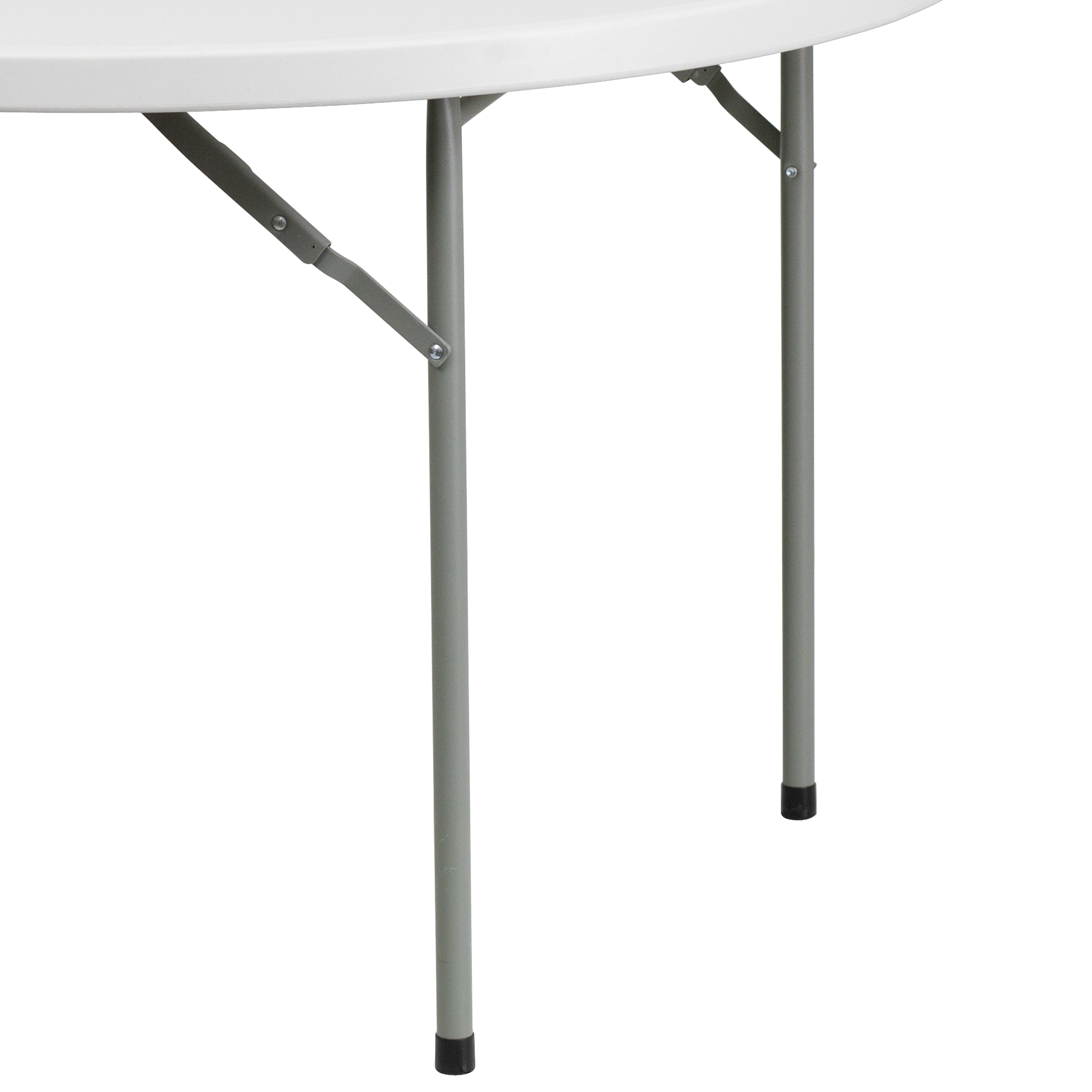 4-Foot Round Plastic Folding Table-Round Plastic Folding Table-Flash Furniture-Wall2Wall Furnishings