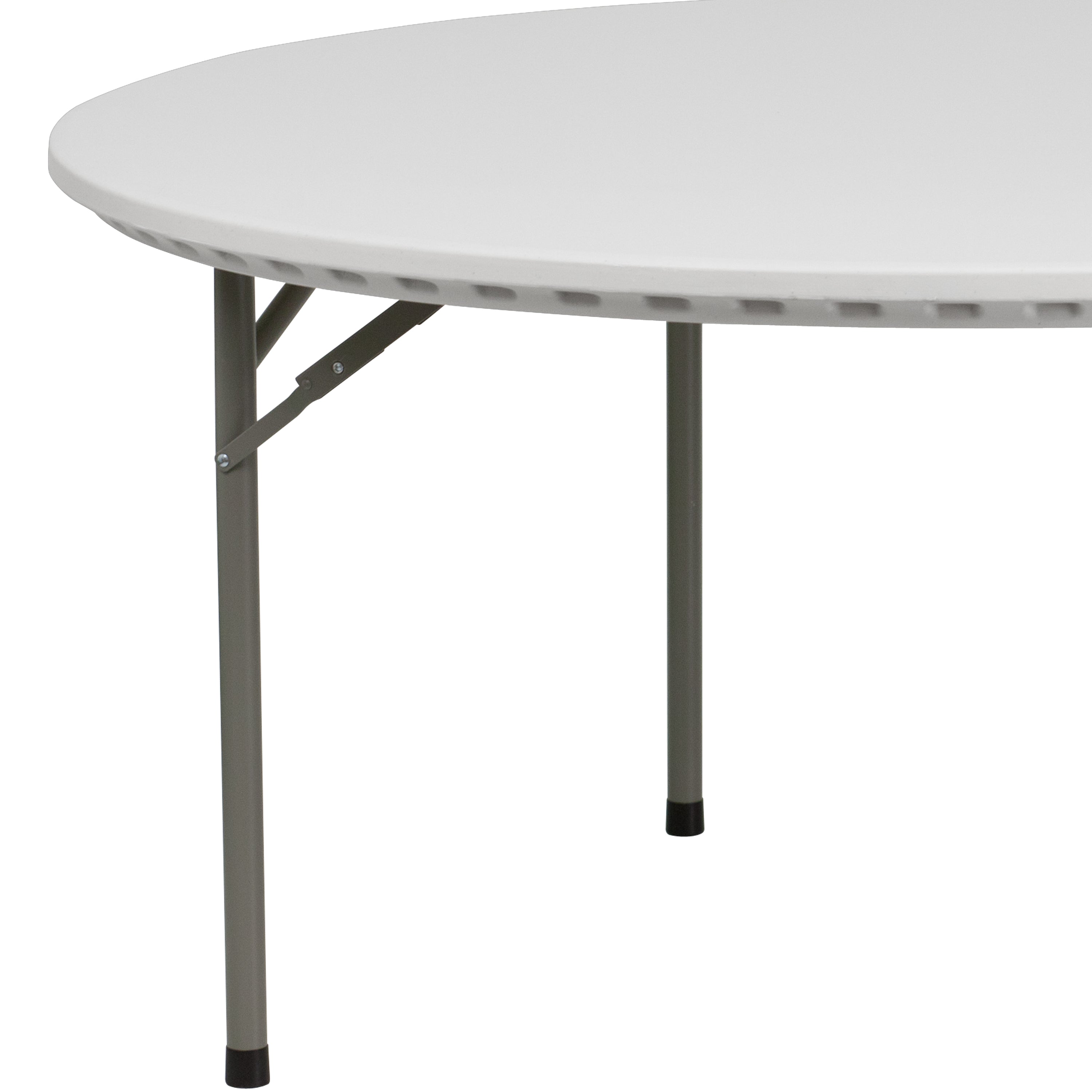 5-Foot Round Plastic Folding Table-Round Plastic Folding Table-Flash Furniture-Wall2Wall Furnishings